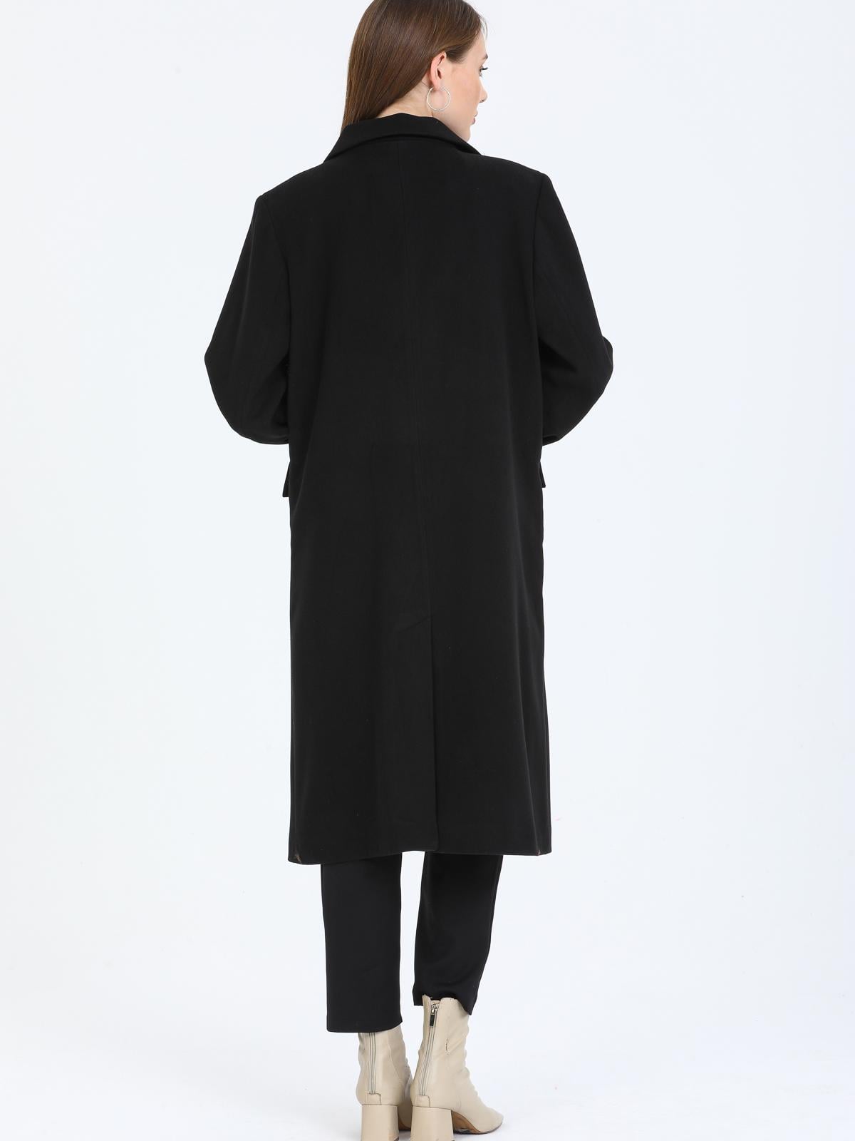 Women Six-Button Coat Wholesale Black Color
