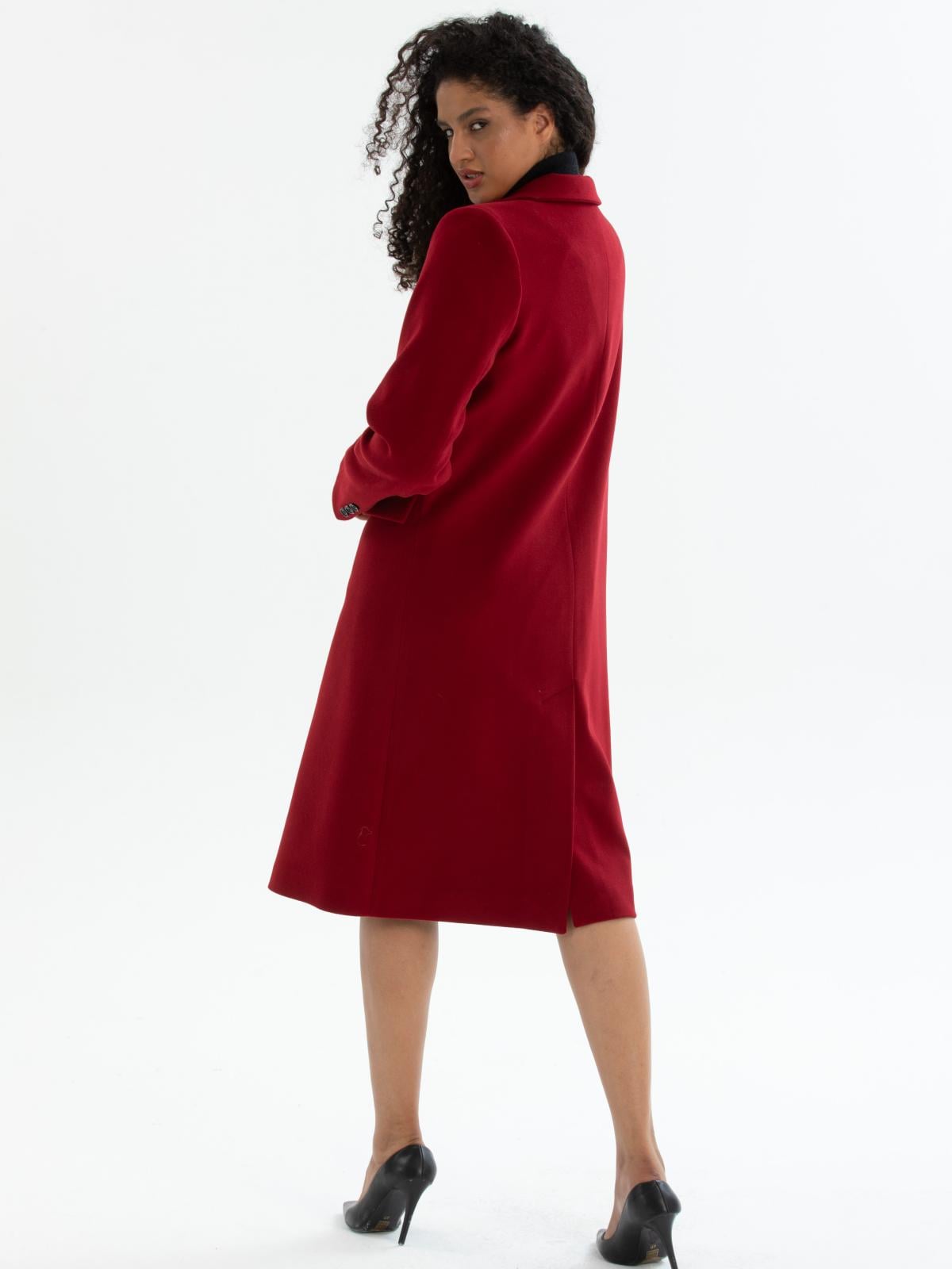 Women six-buttons coat wholesale Burgundy color 670515