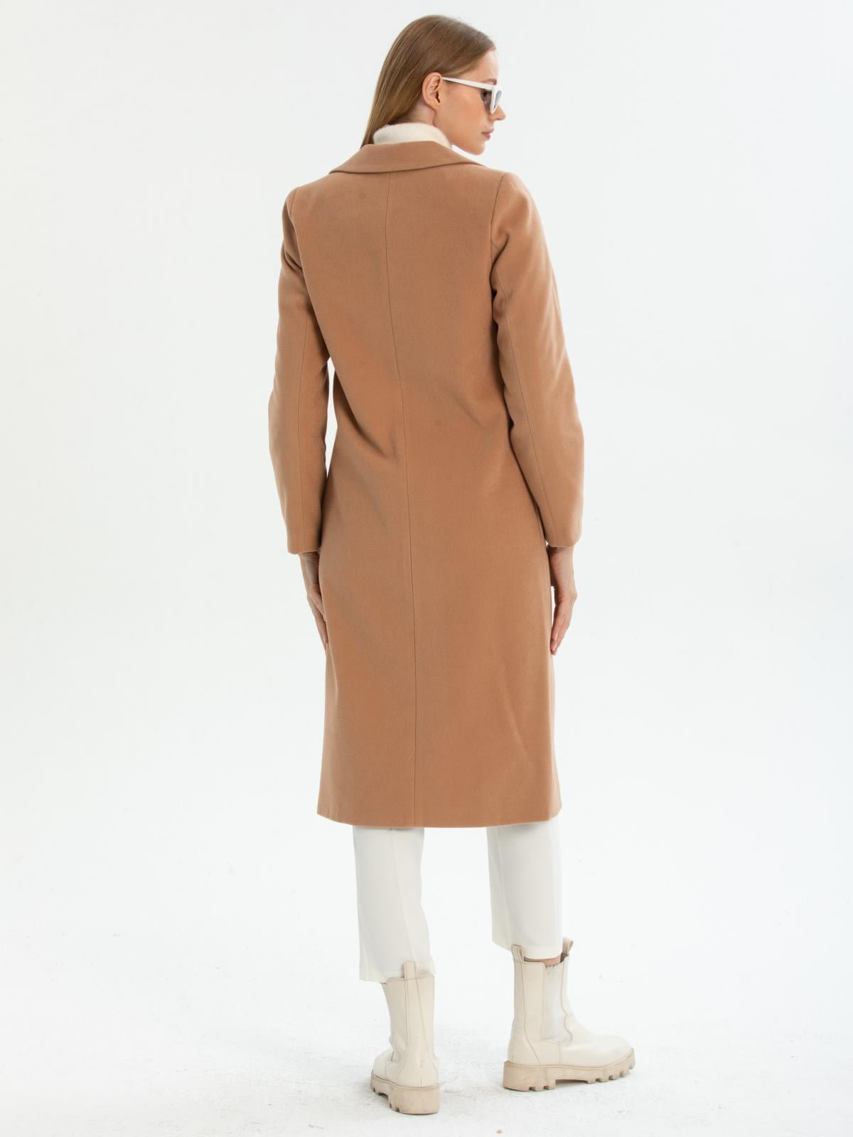 Women two-button coat wholesale Camel color