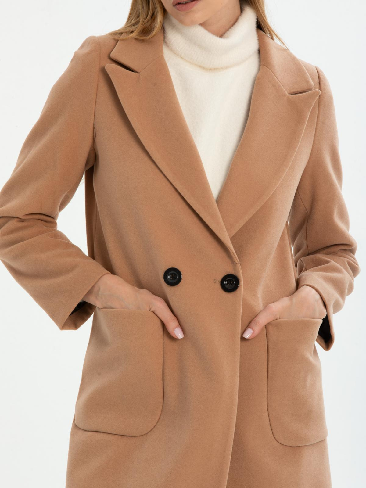 Women two-button coat wholesale Camel color