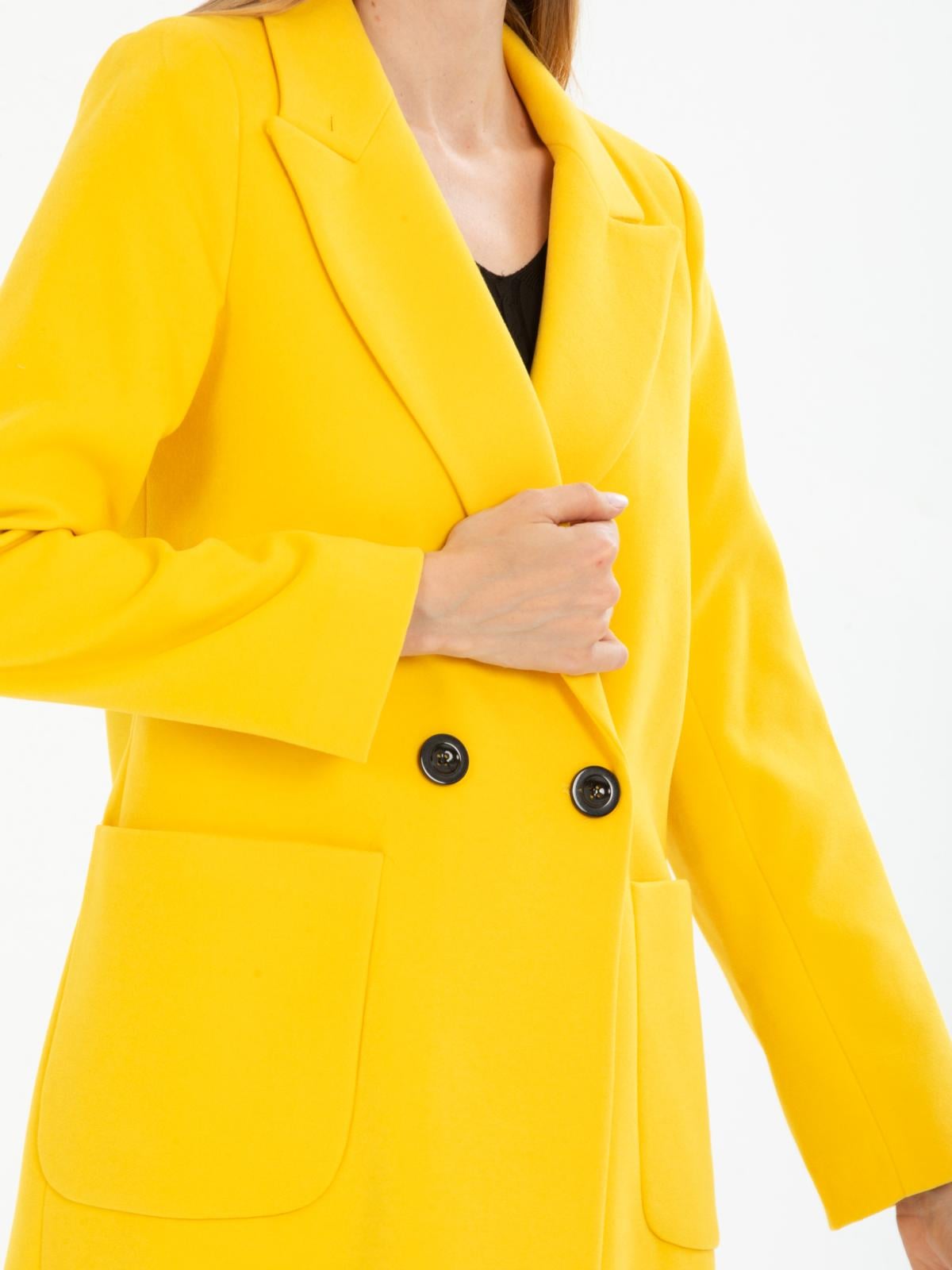 Women two-button coat wholesale Yellow color