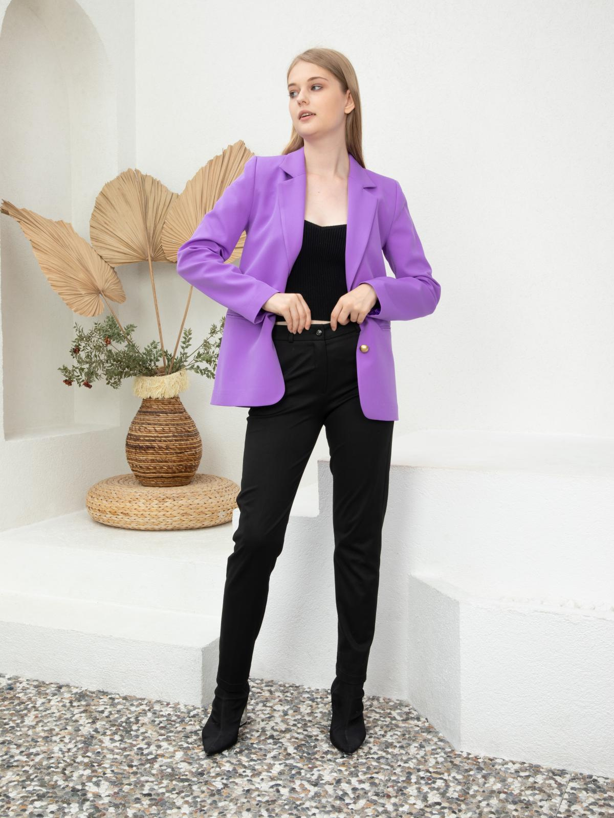Women Two-Button Suit Jacket Wholesale Purple Color
