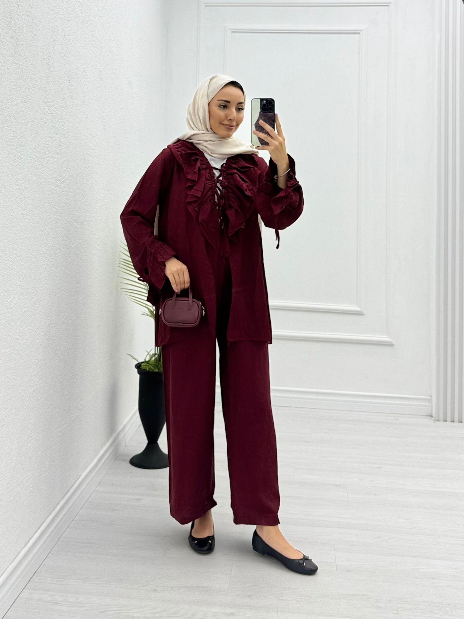 1088-Elisya Takım-Bordo