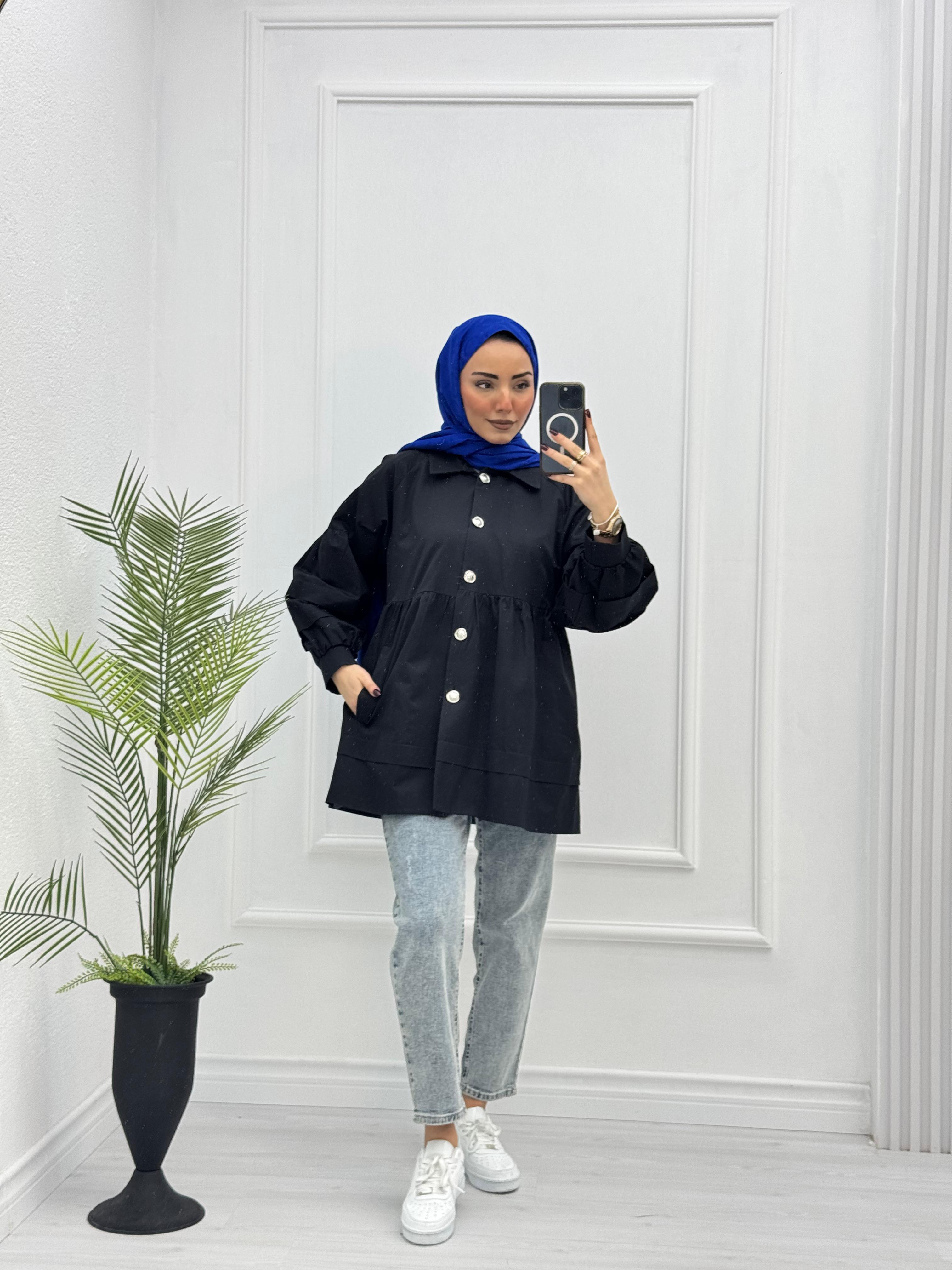 1267-MevsimlikTrençkot-Siyah