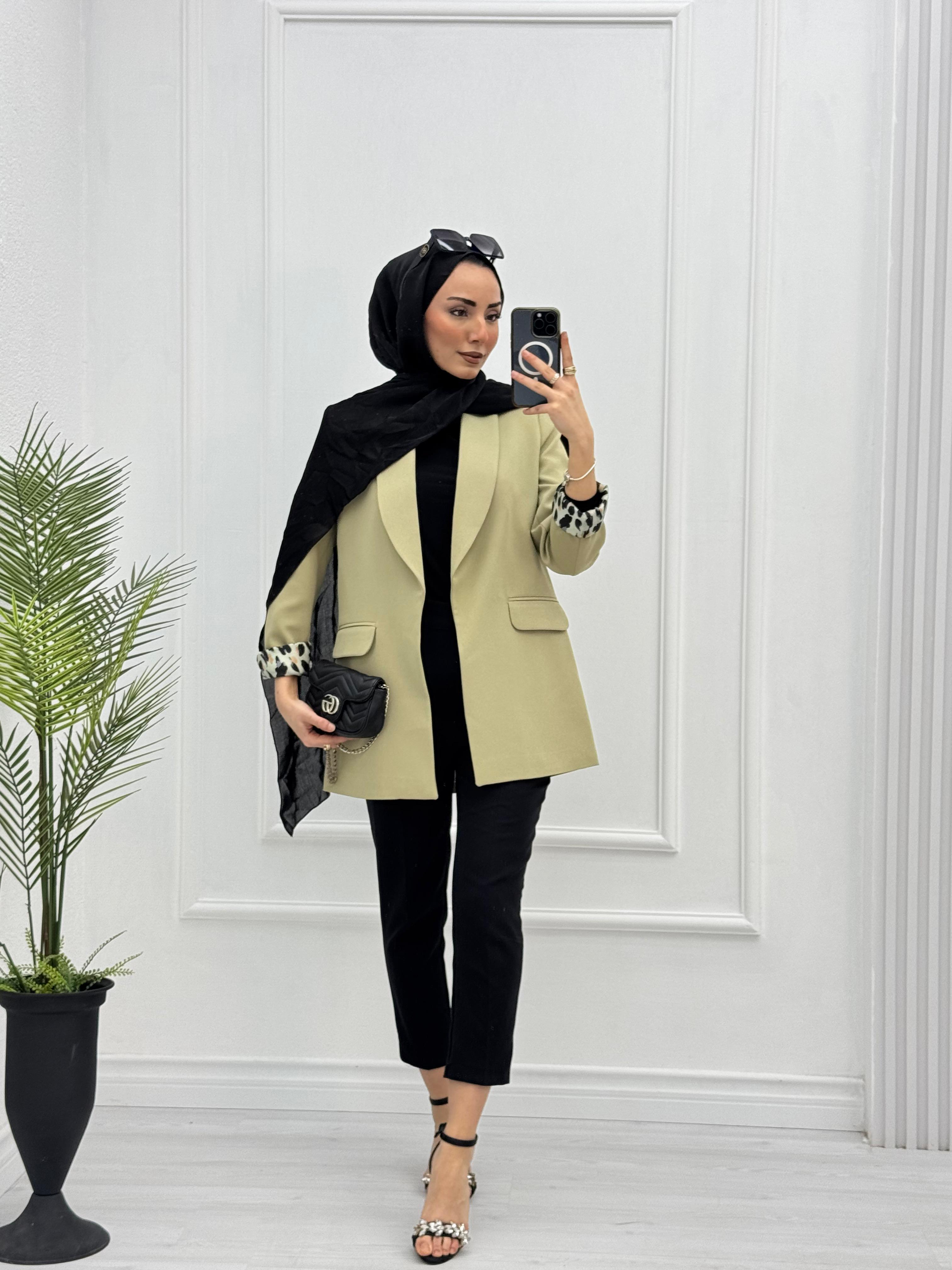 1297-Blazer Ceket-Yeşil