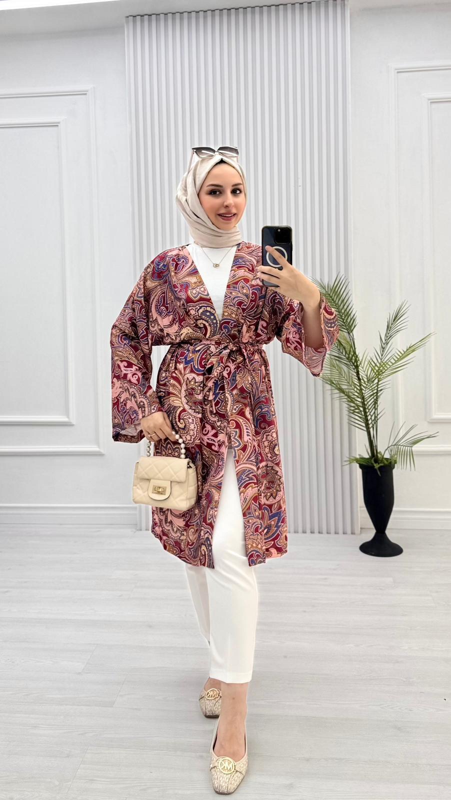 1450-Gucci Kimono-Pembe