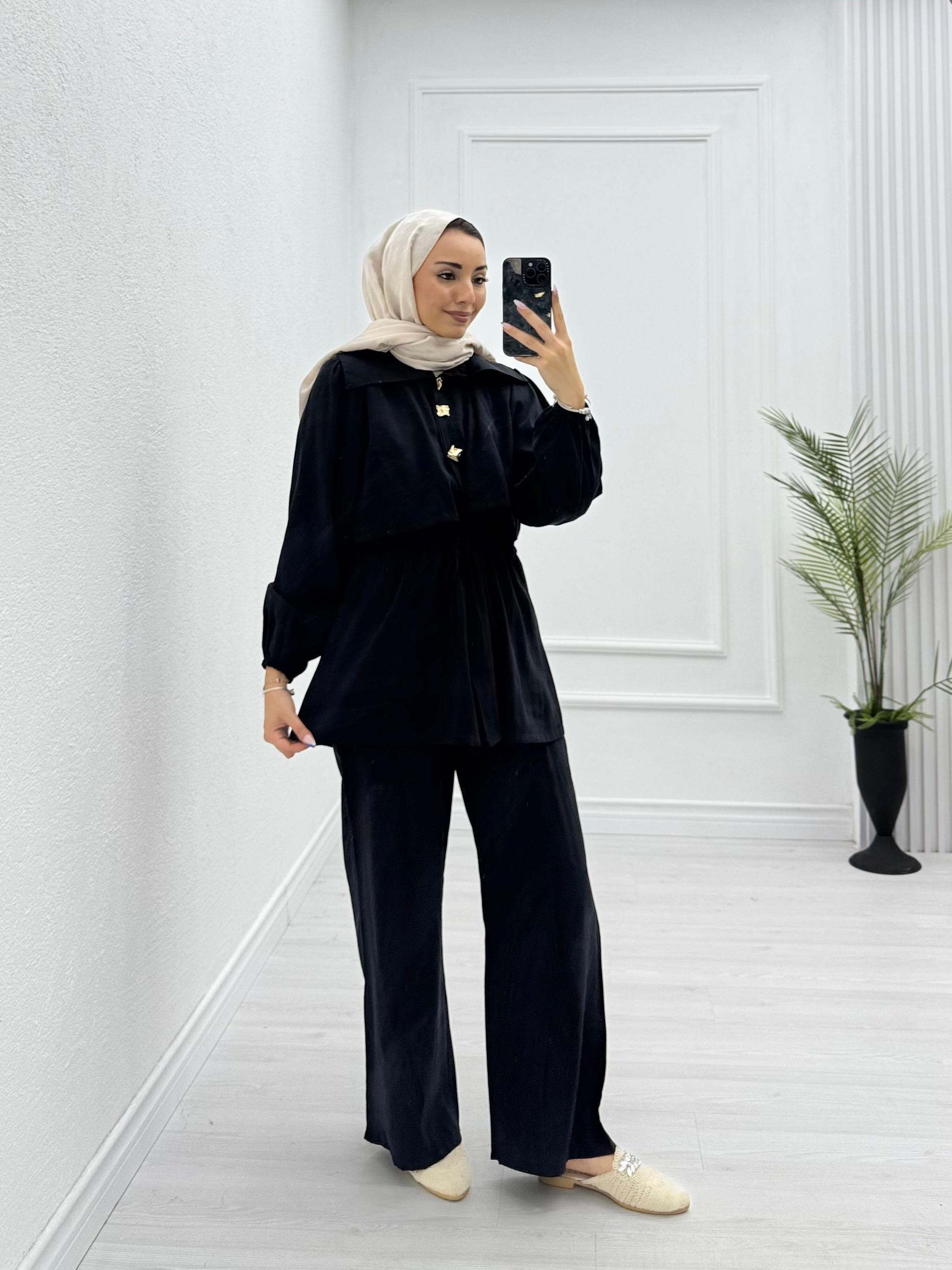 2433-Farah Takım-Siyah