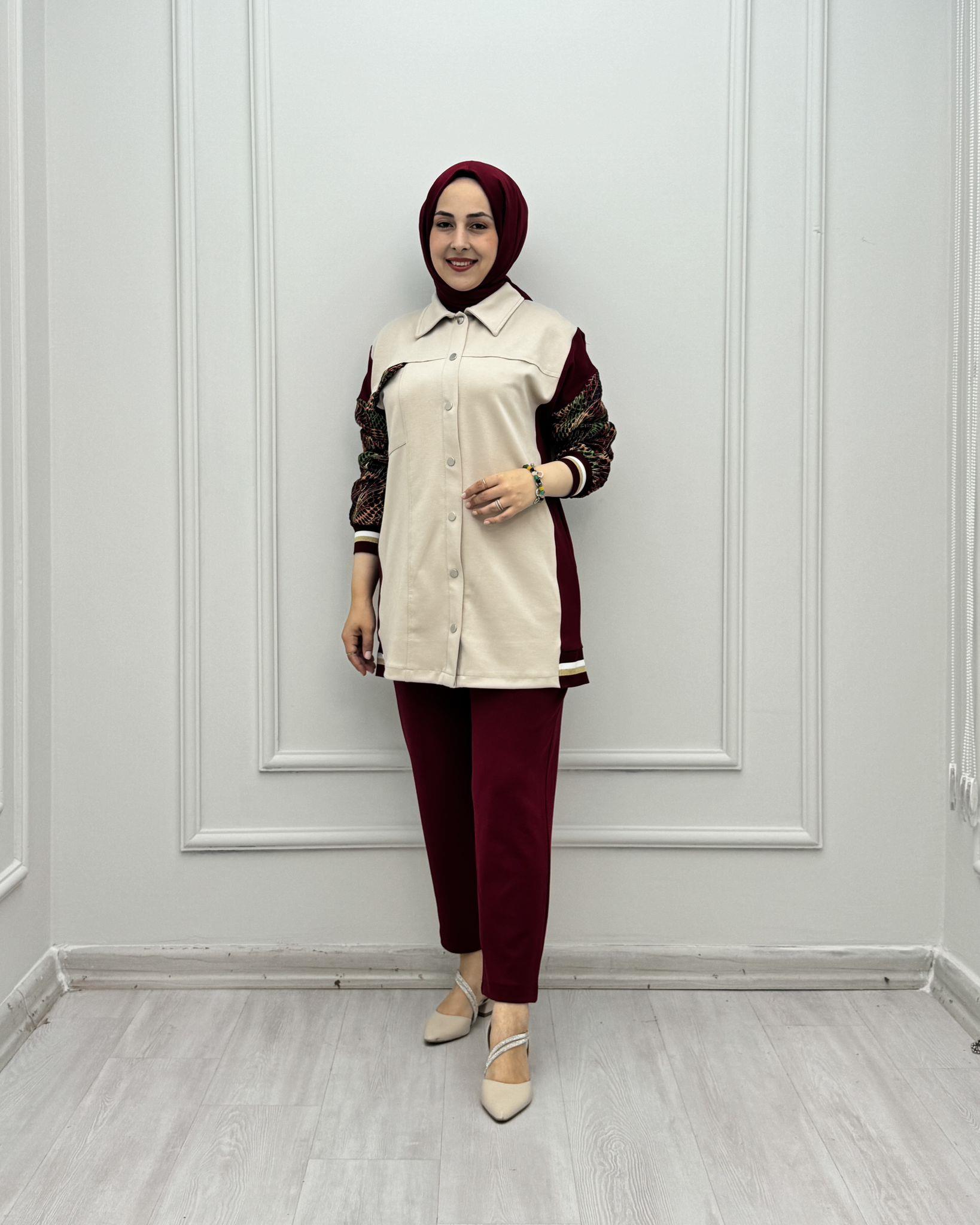 2439-Oysho İkili Takım-Bordo