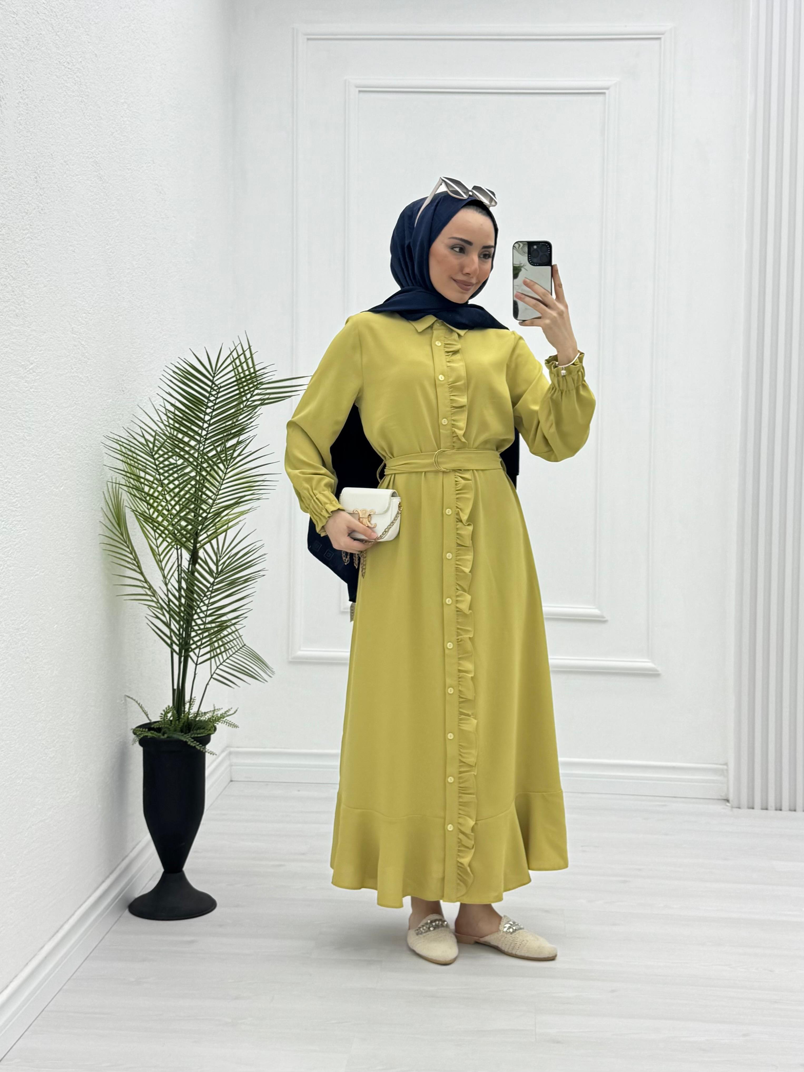 3221-Roya Elbise-Hardal