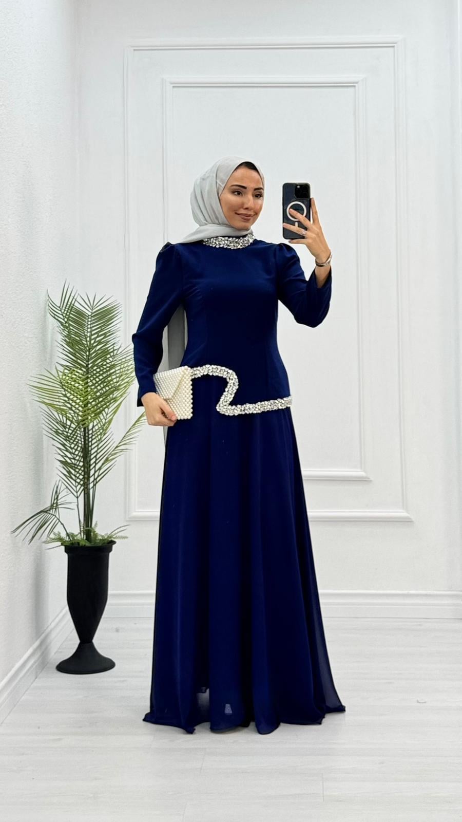 3385-Hülya Abiye-Lacivert