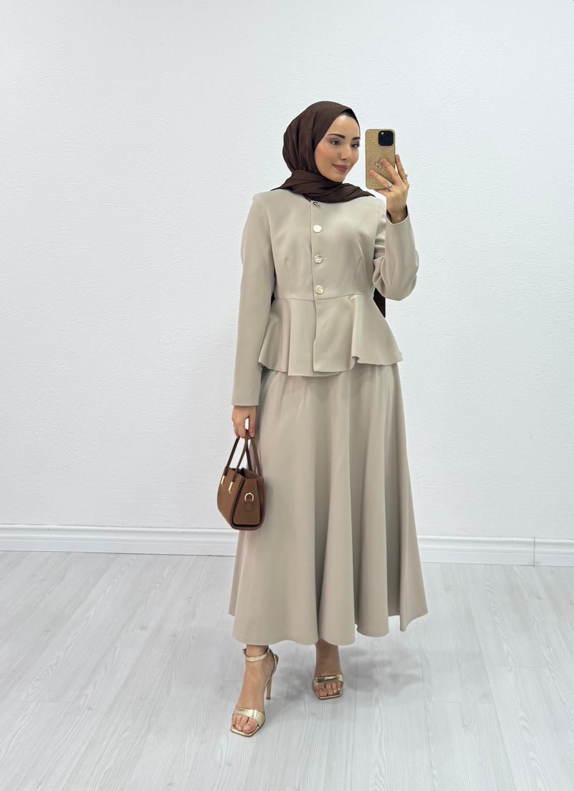 3451-Prenses Takım-Krem
