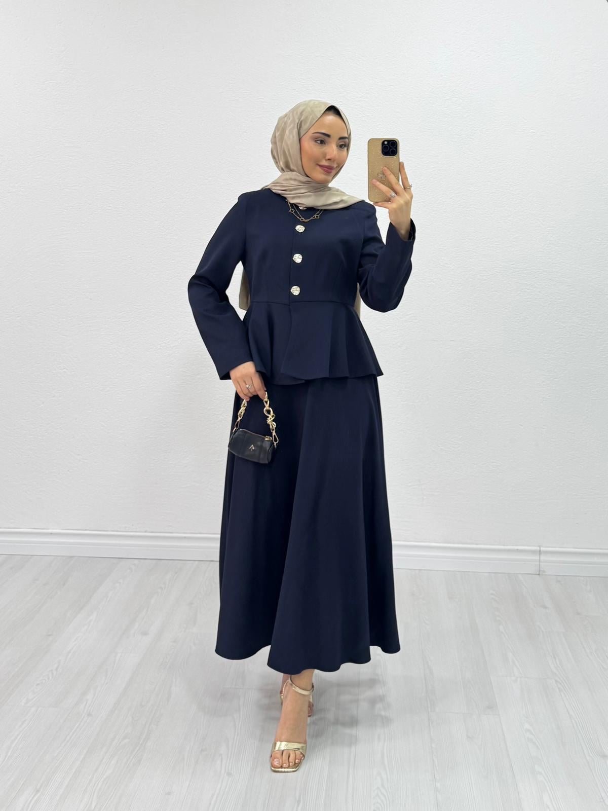 3451-Prenses Takım-Lacivert