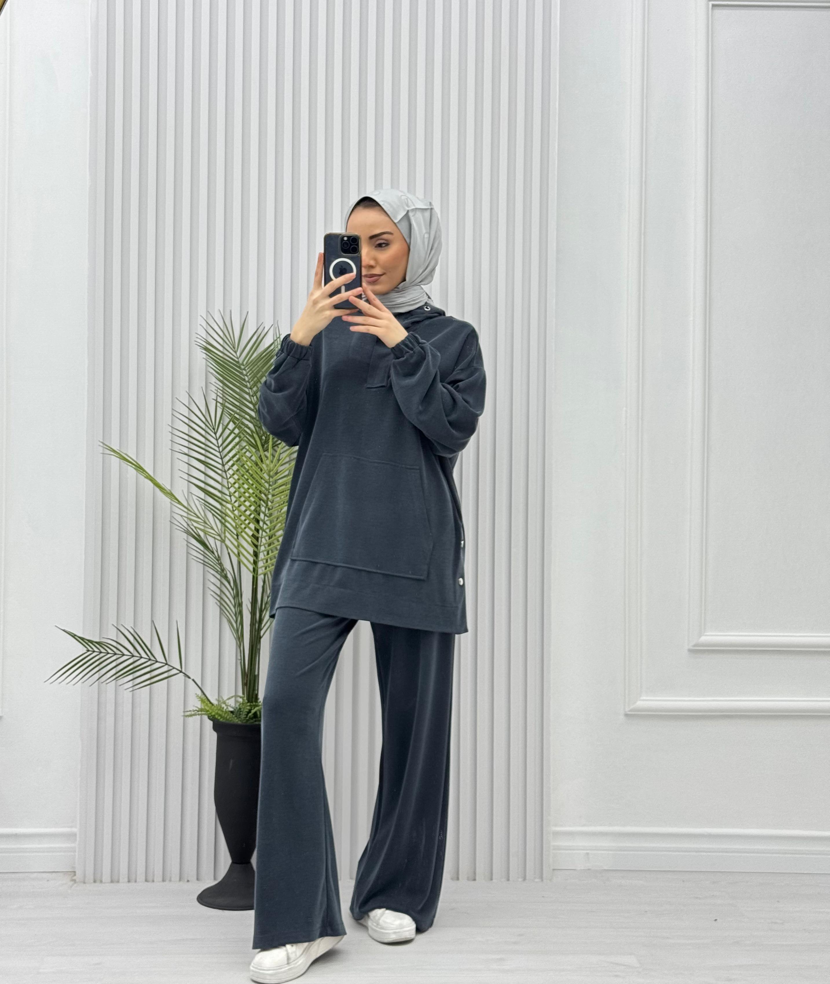 3619-Tencel Spor Takım-Lacivert