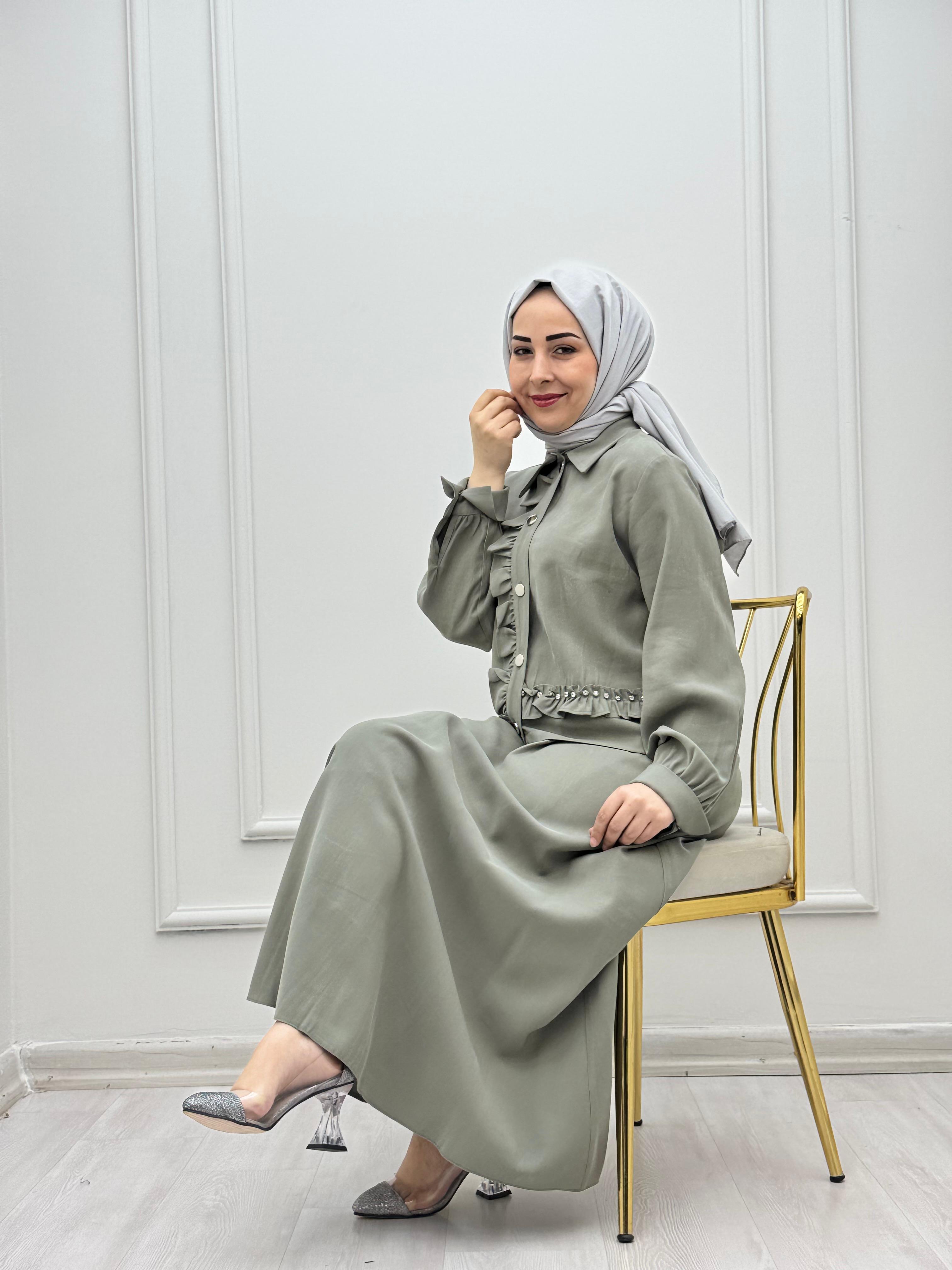 3766-Tencel Takım-Mintyeşil