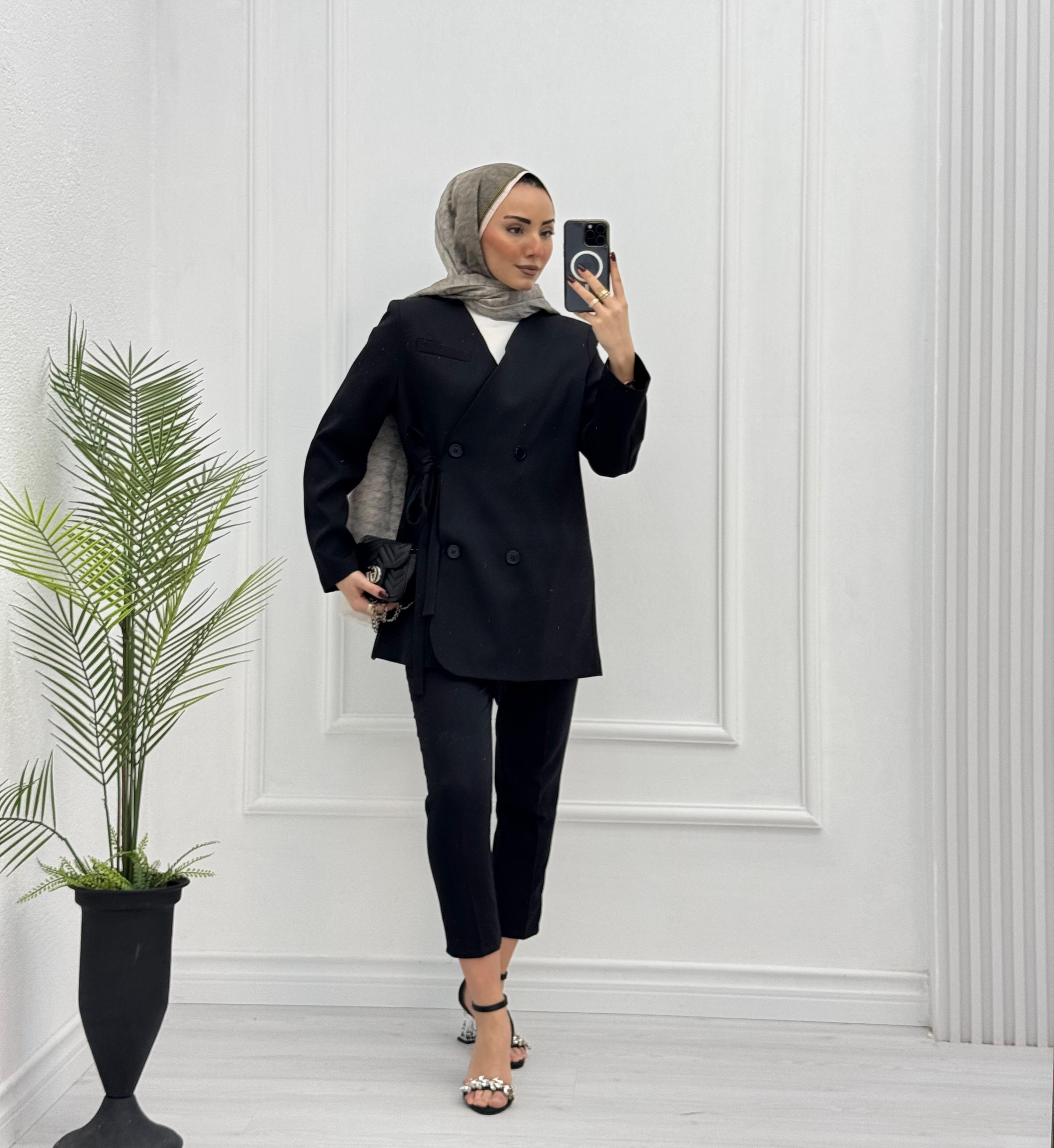 4123-Blazer Ceket-Siyah
