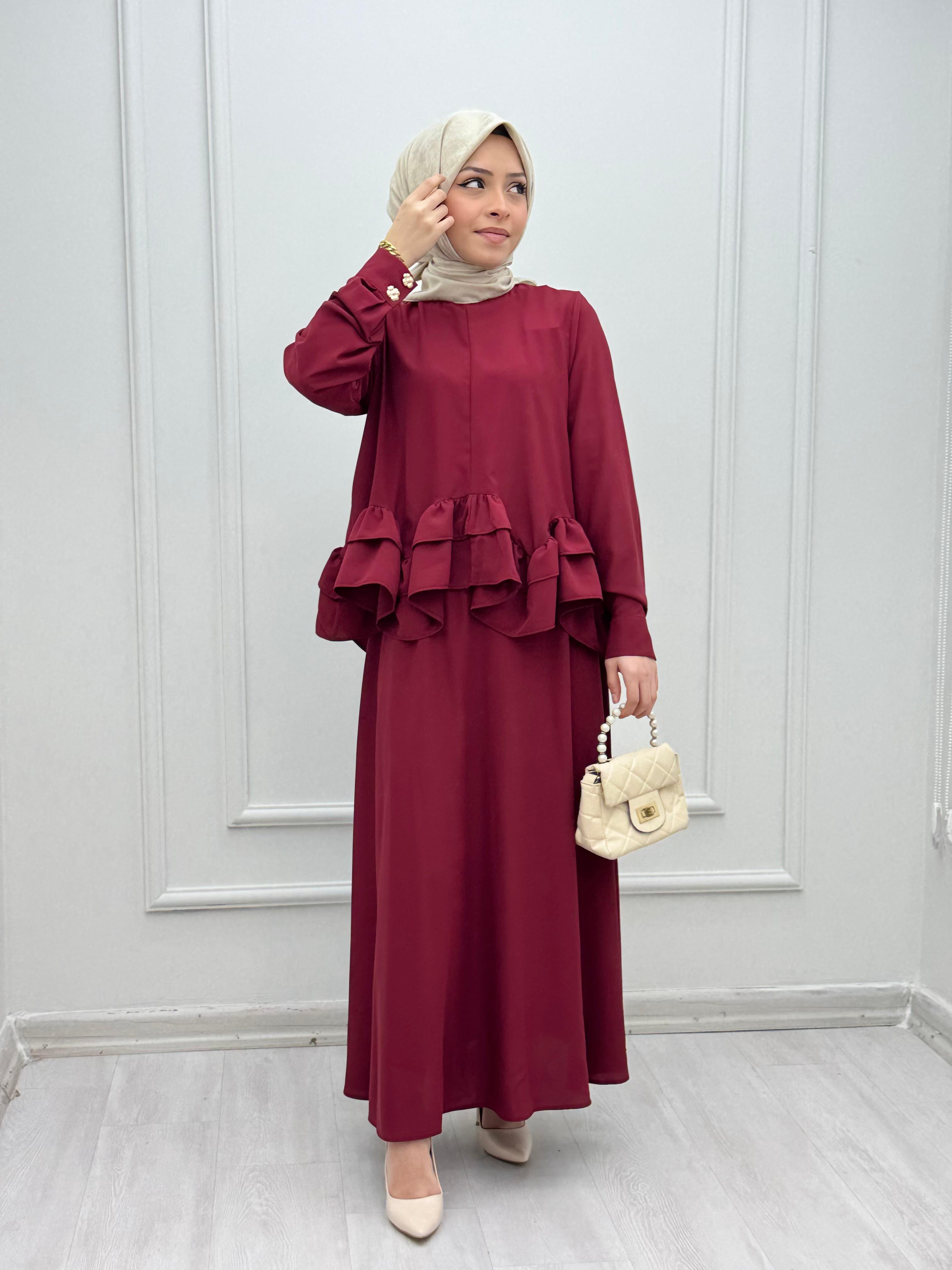 4343-Maria Takım-Bordo