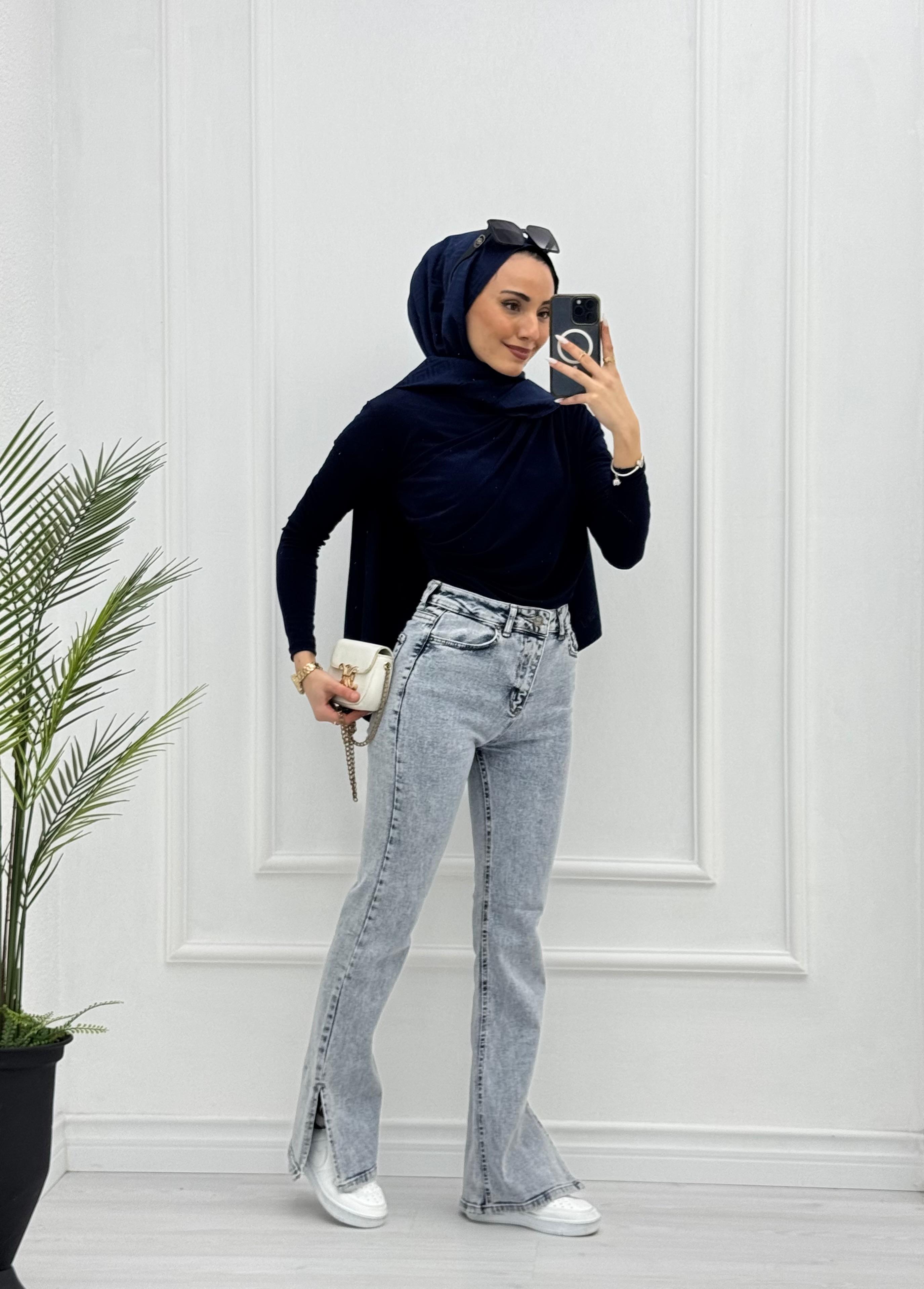 6004-İspanyol Denim Pantolon-Açık Mavi