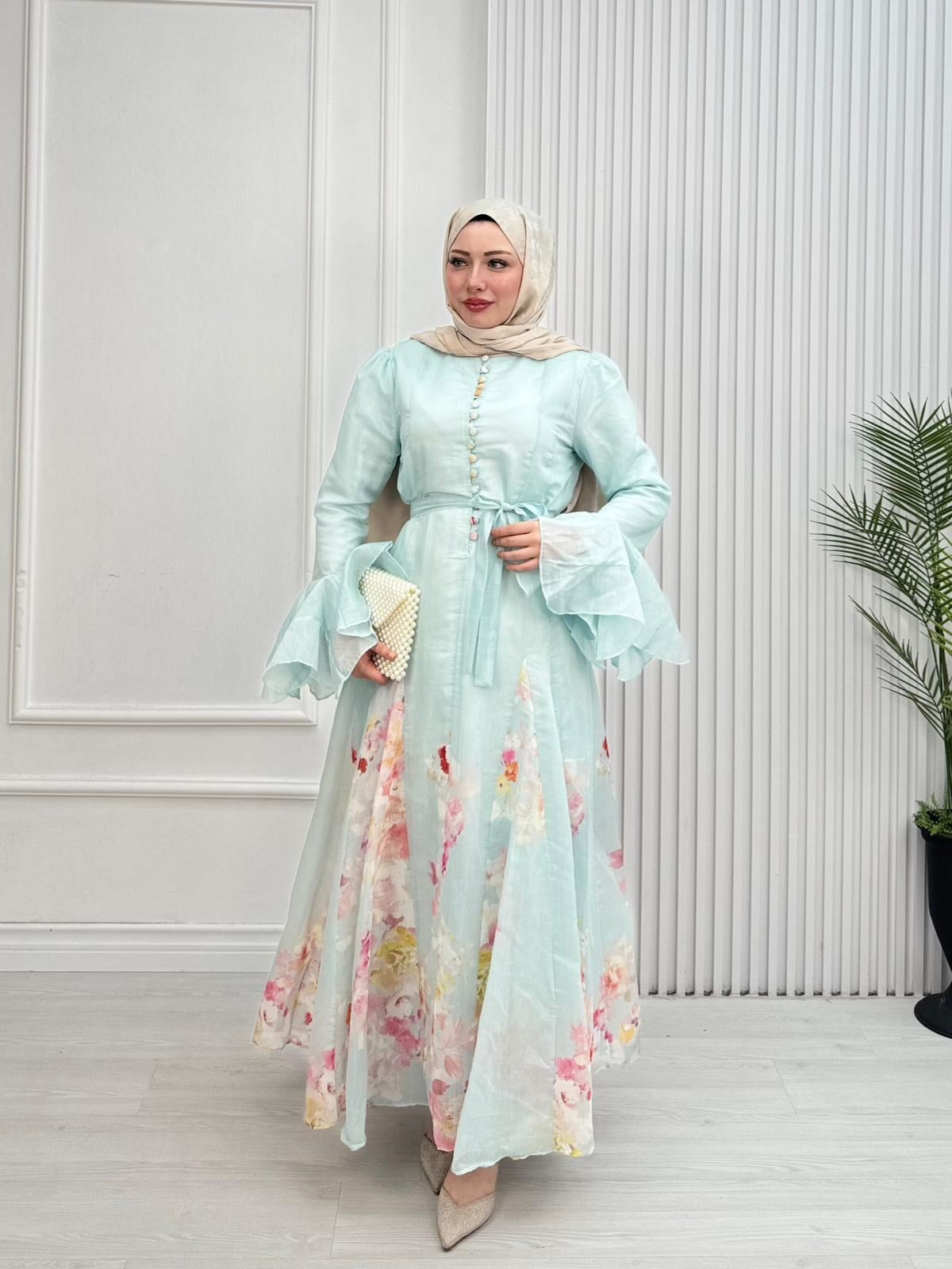 Dg5303-Lolyy Elbise-Mavi