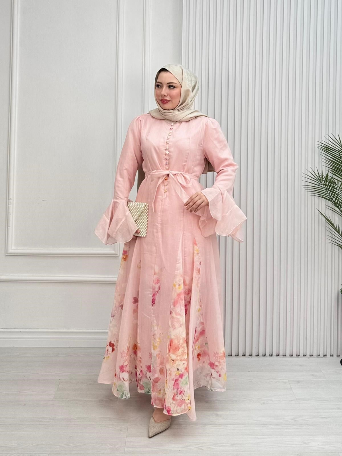 Dg5303-Lolyy Elbise-Pembe