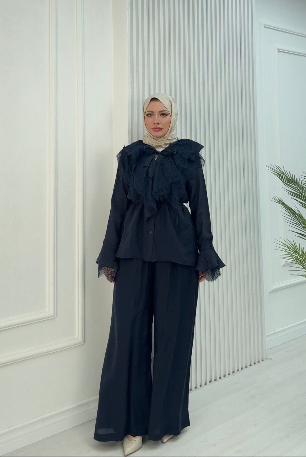 Dn3633-Alaçatı Vual Takım-Lacivert
