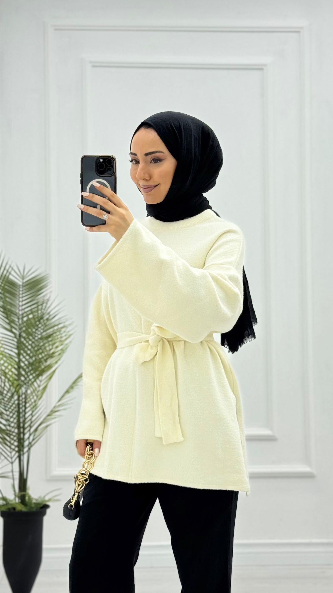 Dx0585-Asya Tunik-Krem