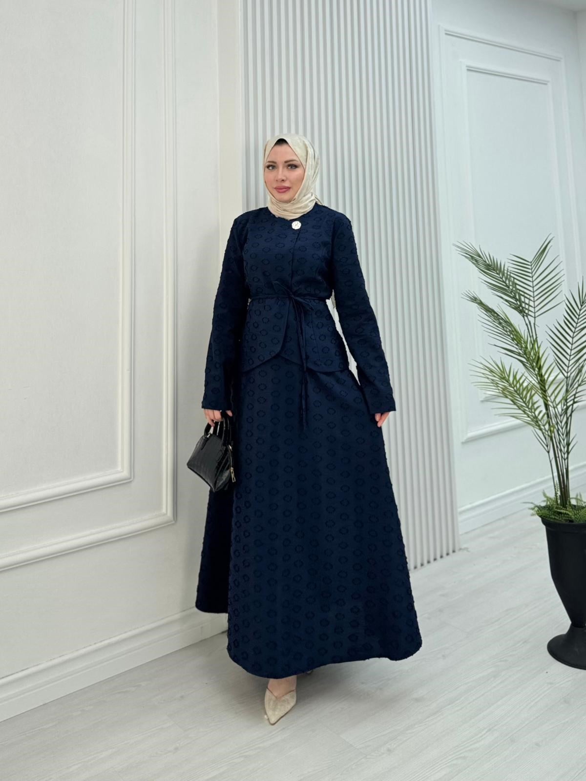 Fd3431-Kayra Etekli Takım-Lacivert