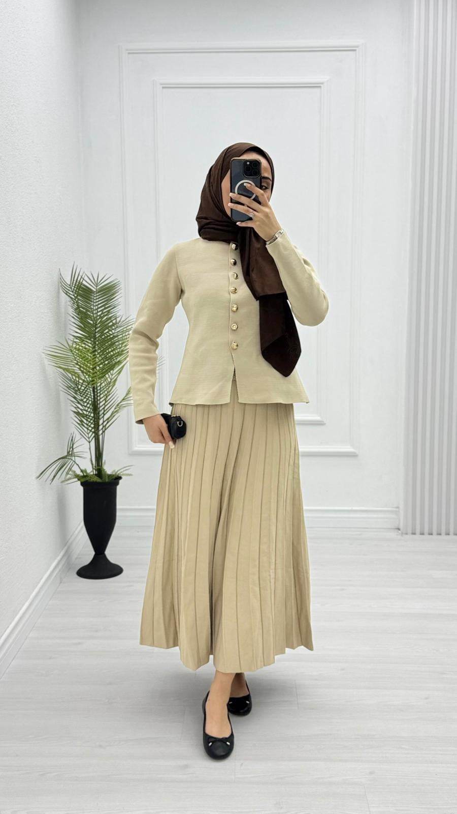 Hx1878-Rabia Takım-Krem