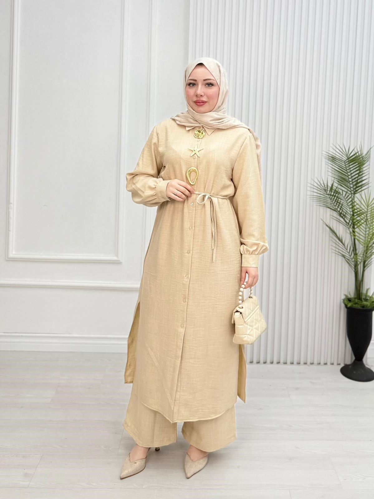 Kx5367-Sofya Pantolon Takım-Bej