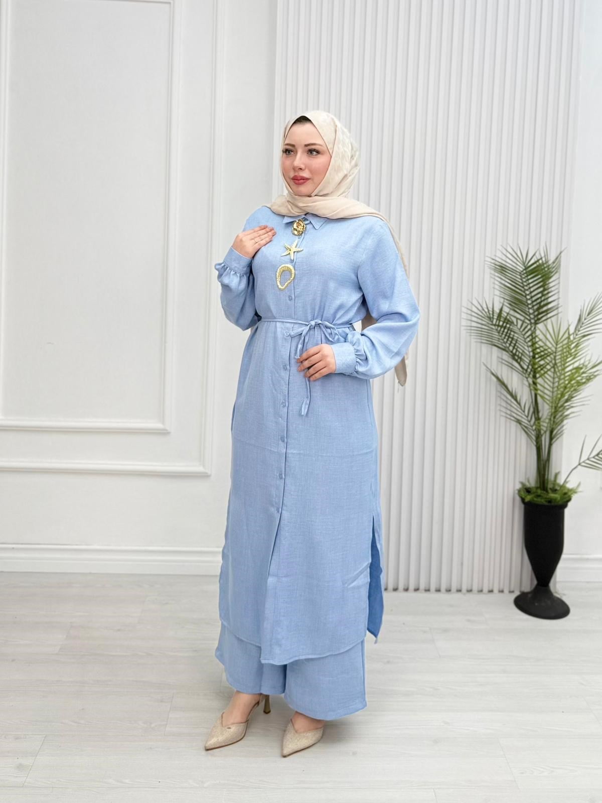 Kx5367-Sofya Pantolon Takım-Mavi