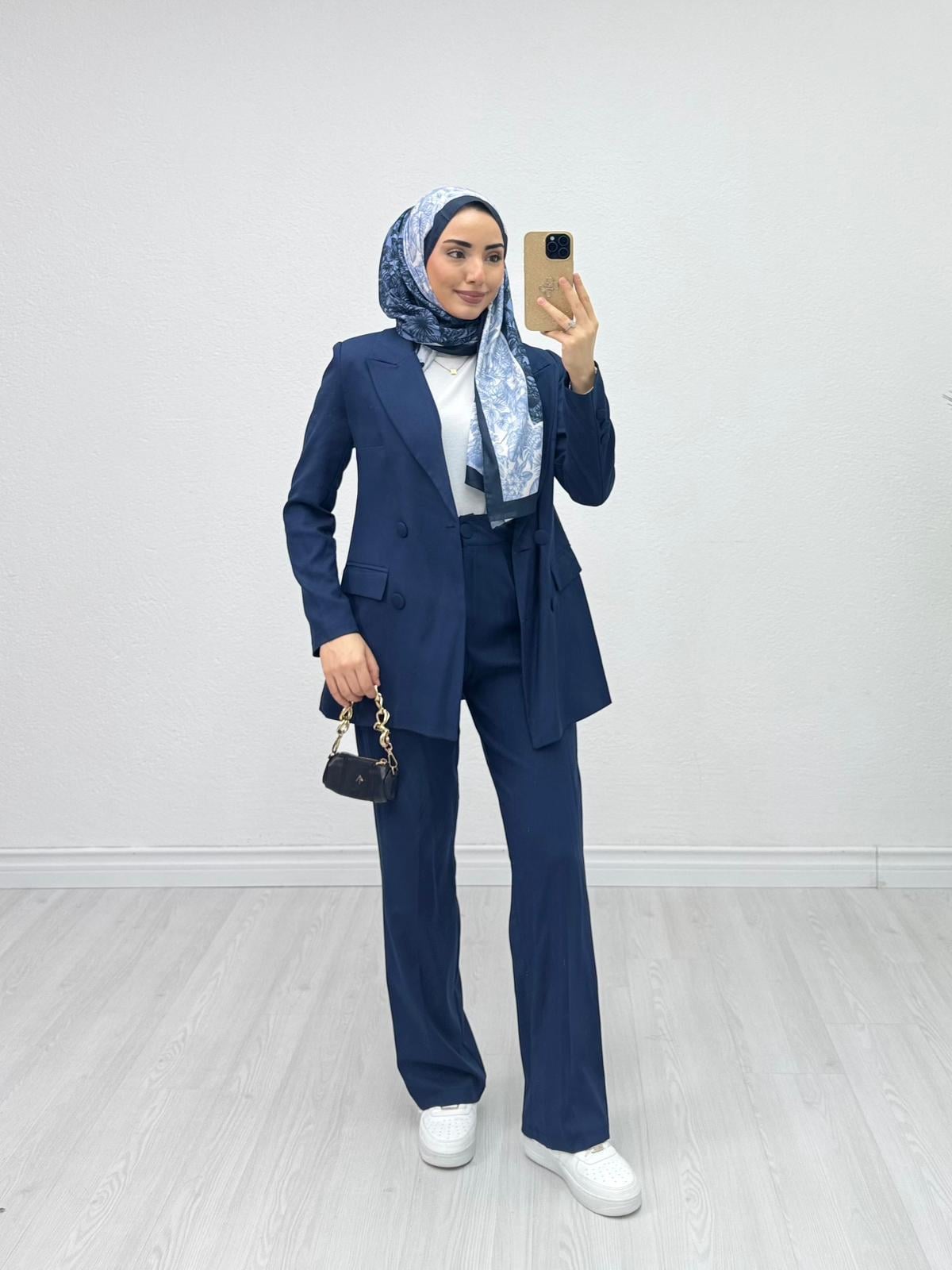 Kx9678-Blazer Takım-Lacivert