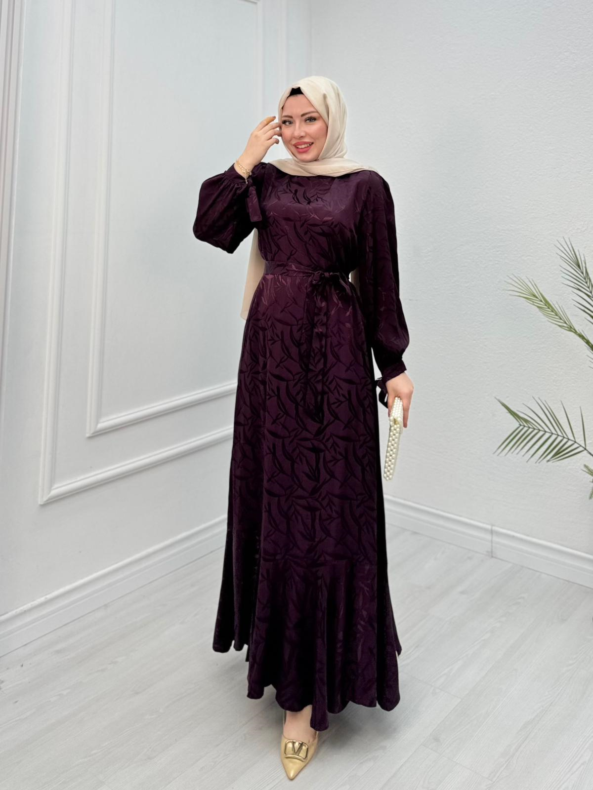 Mb2348-Rüya Elbise-Mürdüm