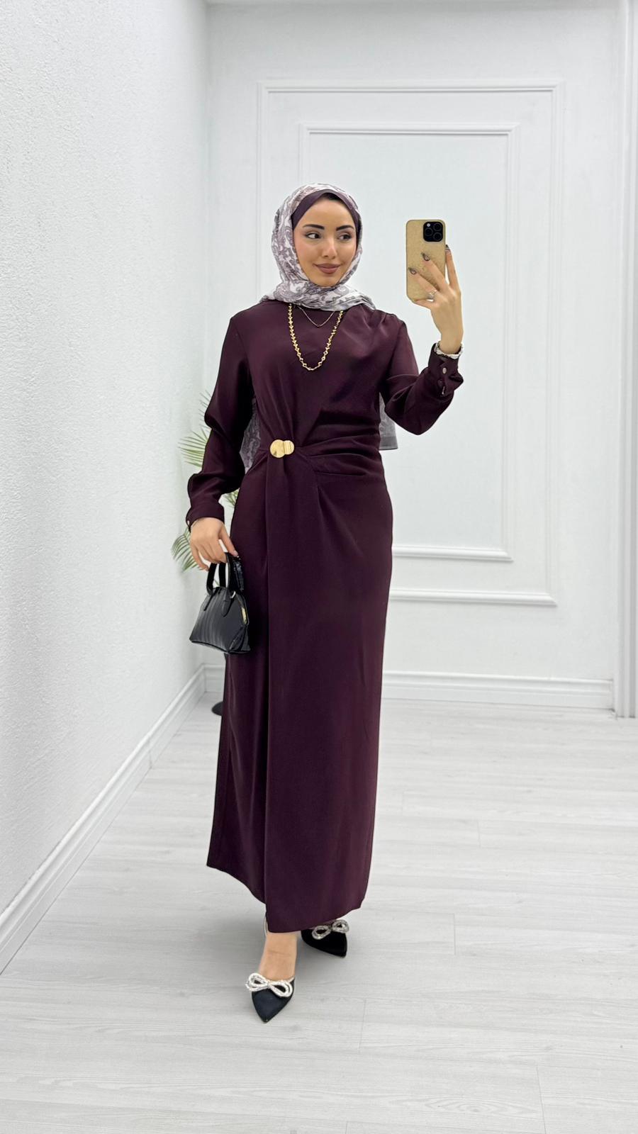 Nx3965-Estella Elbise-Mor