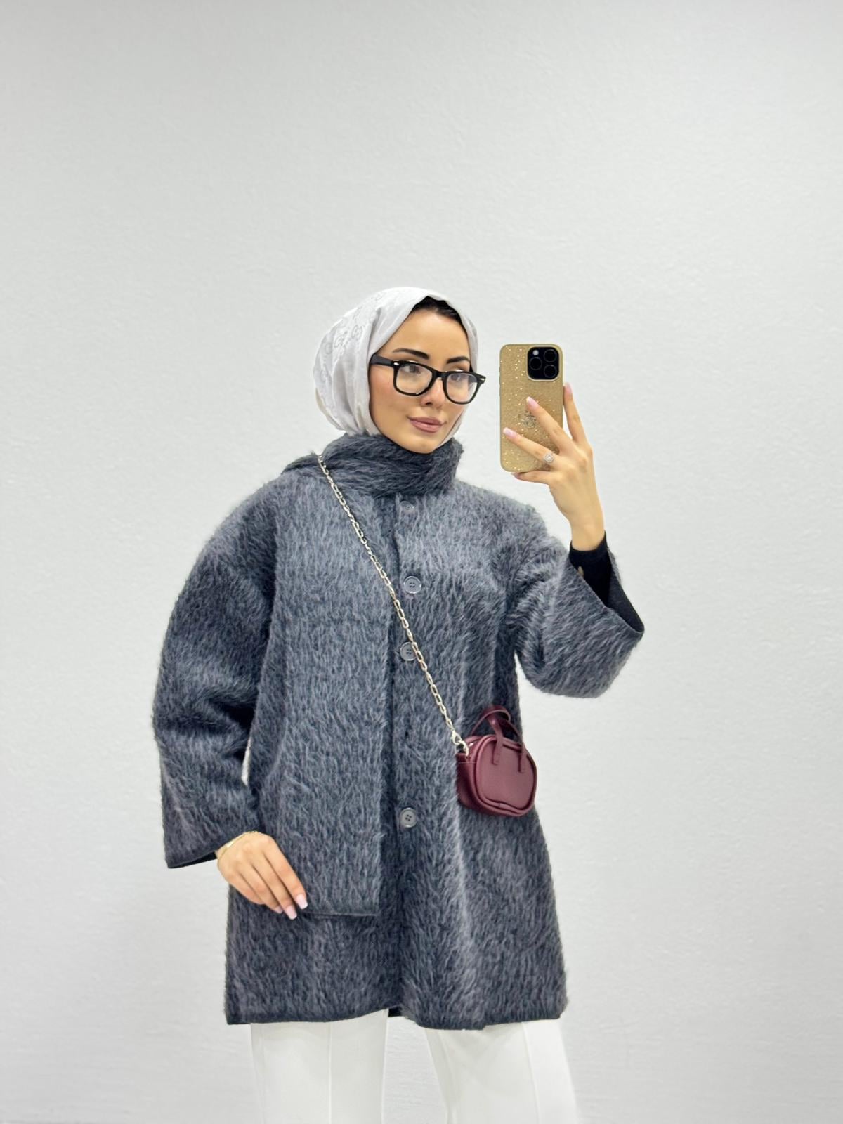 Qx3876-Atkılı Ceket-Gri