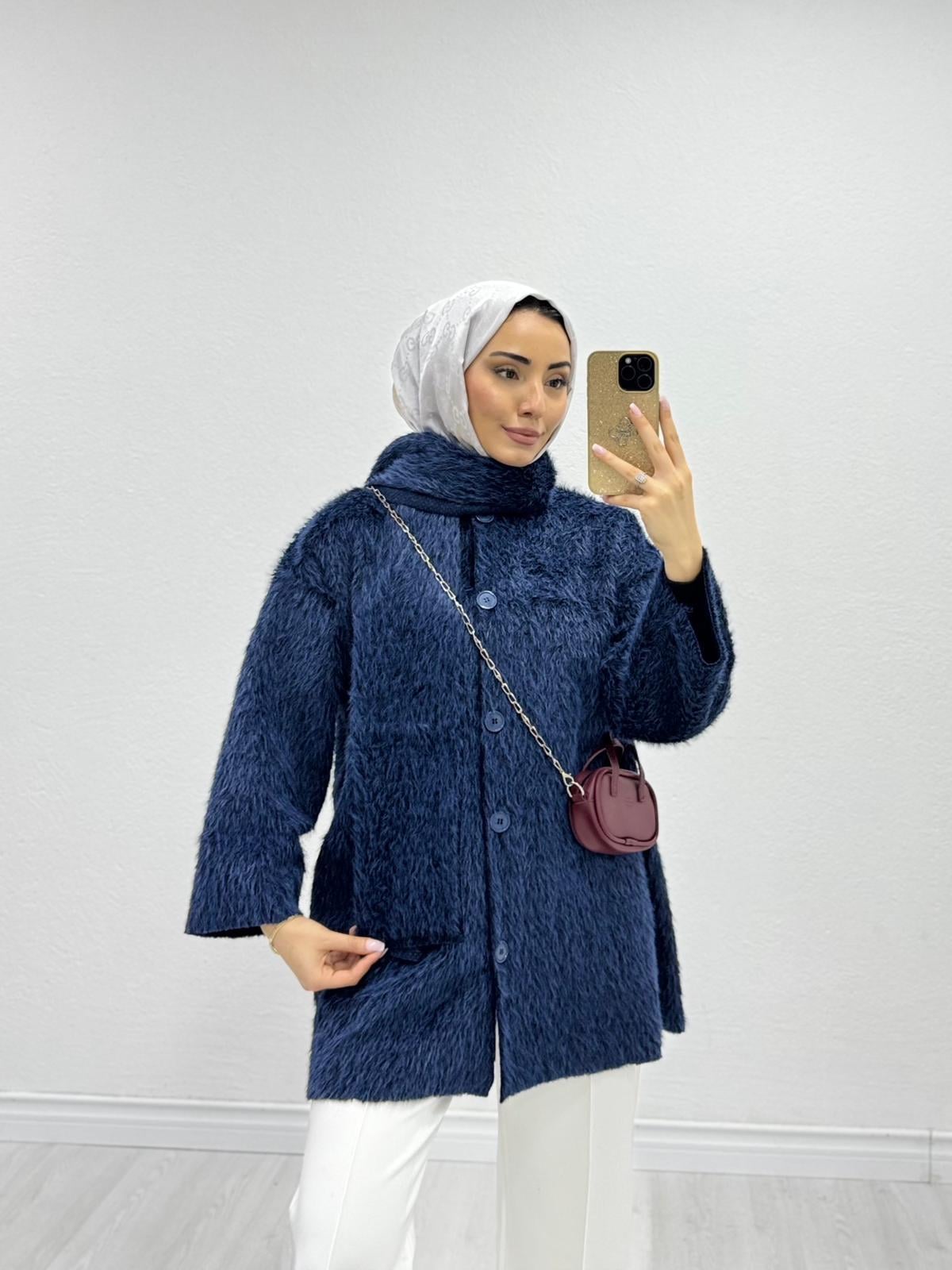 Qx3876-Atkılı Ceket-Lacivert