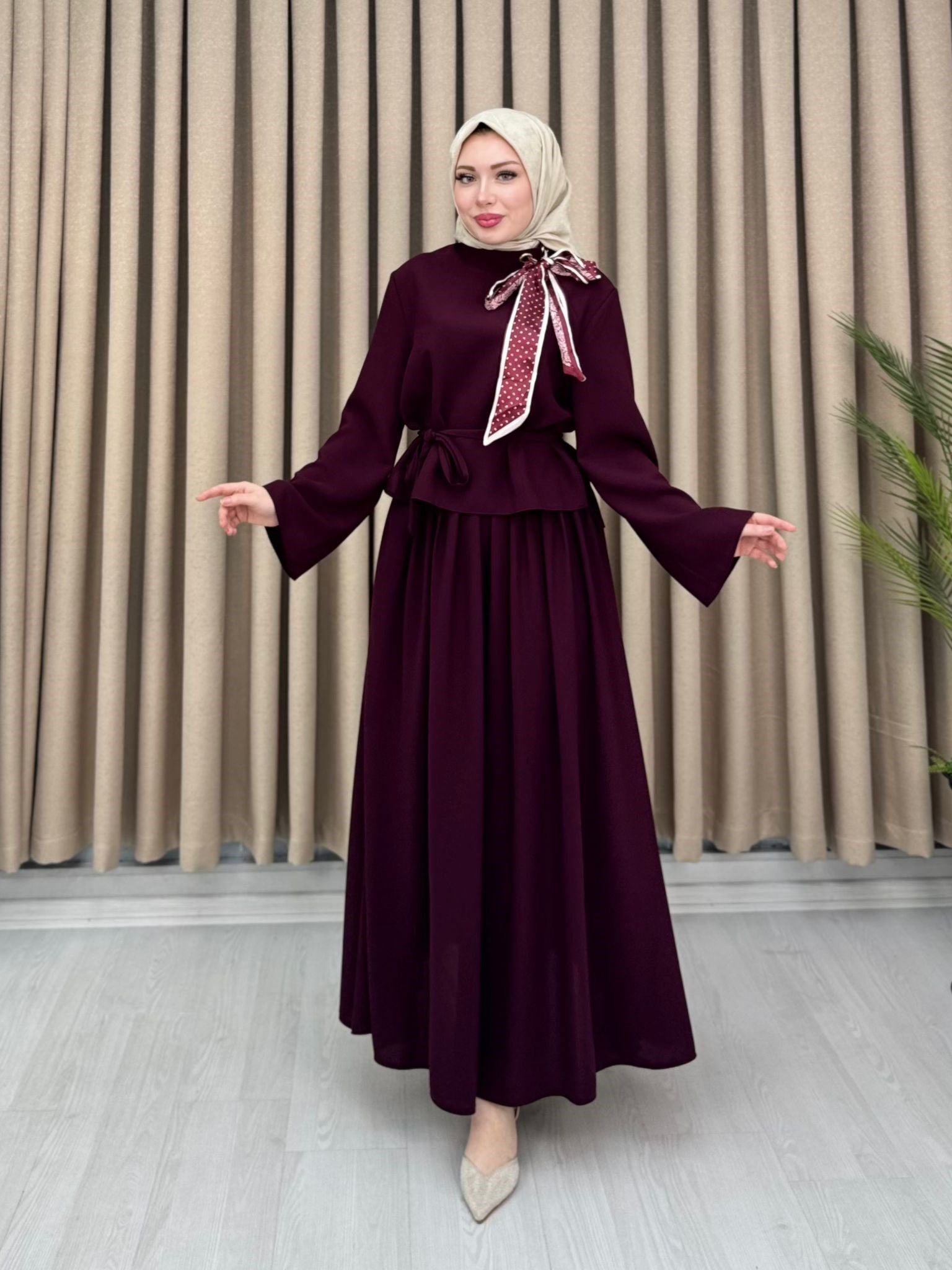 Rb3424-Etekli Takım-Mürdüm