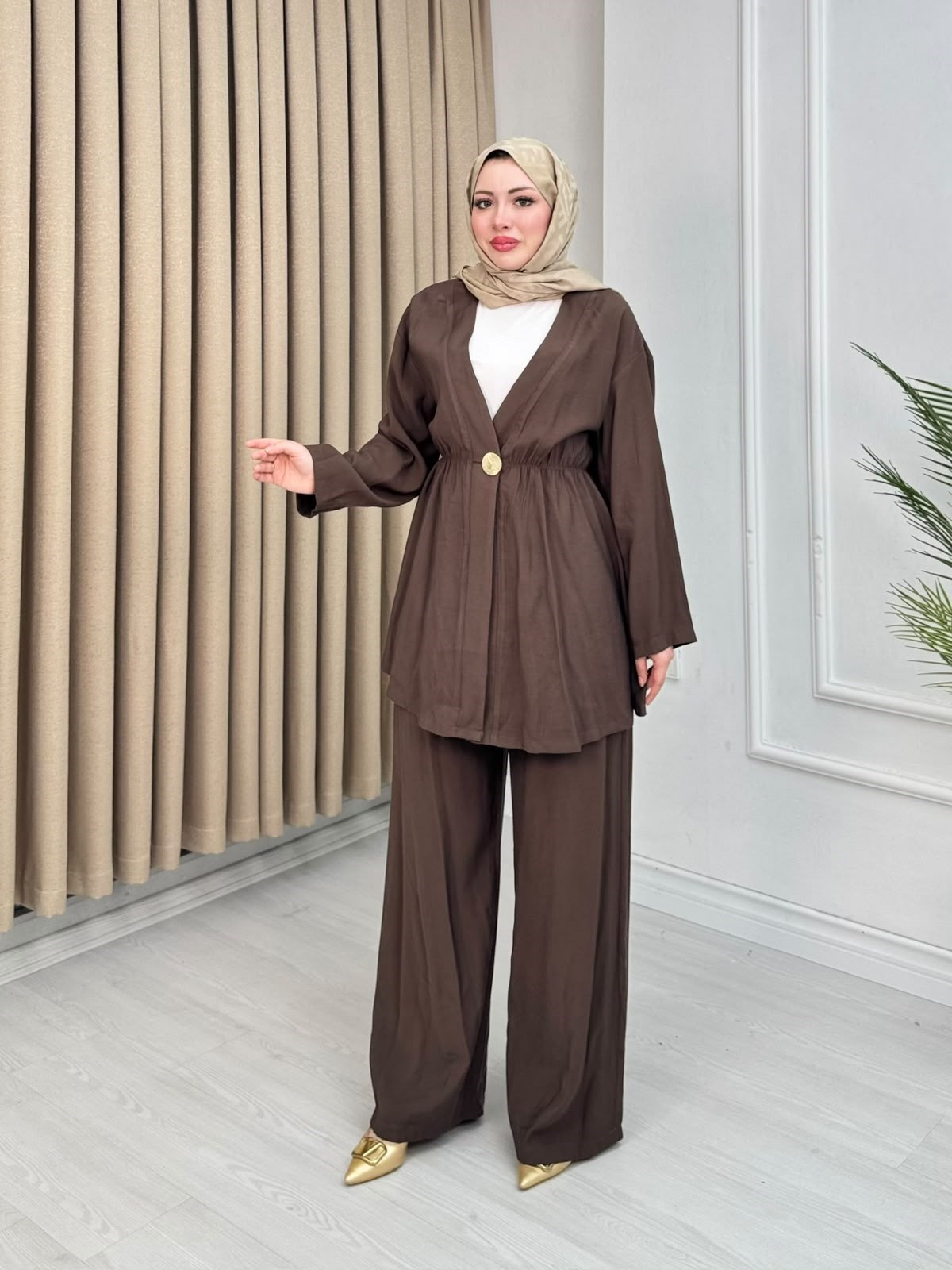 Rx5560-Lavin Tensel Takım-Kahverengi