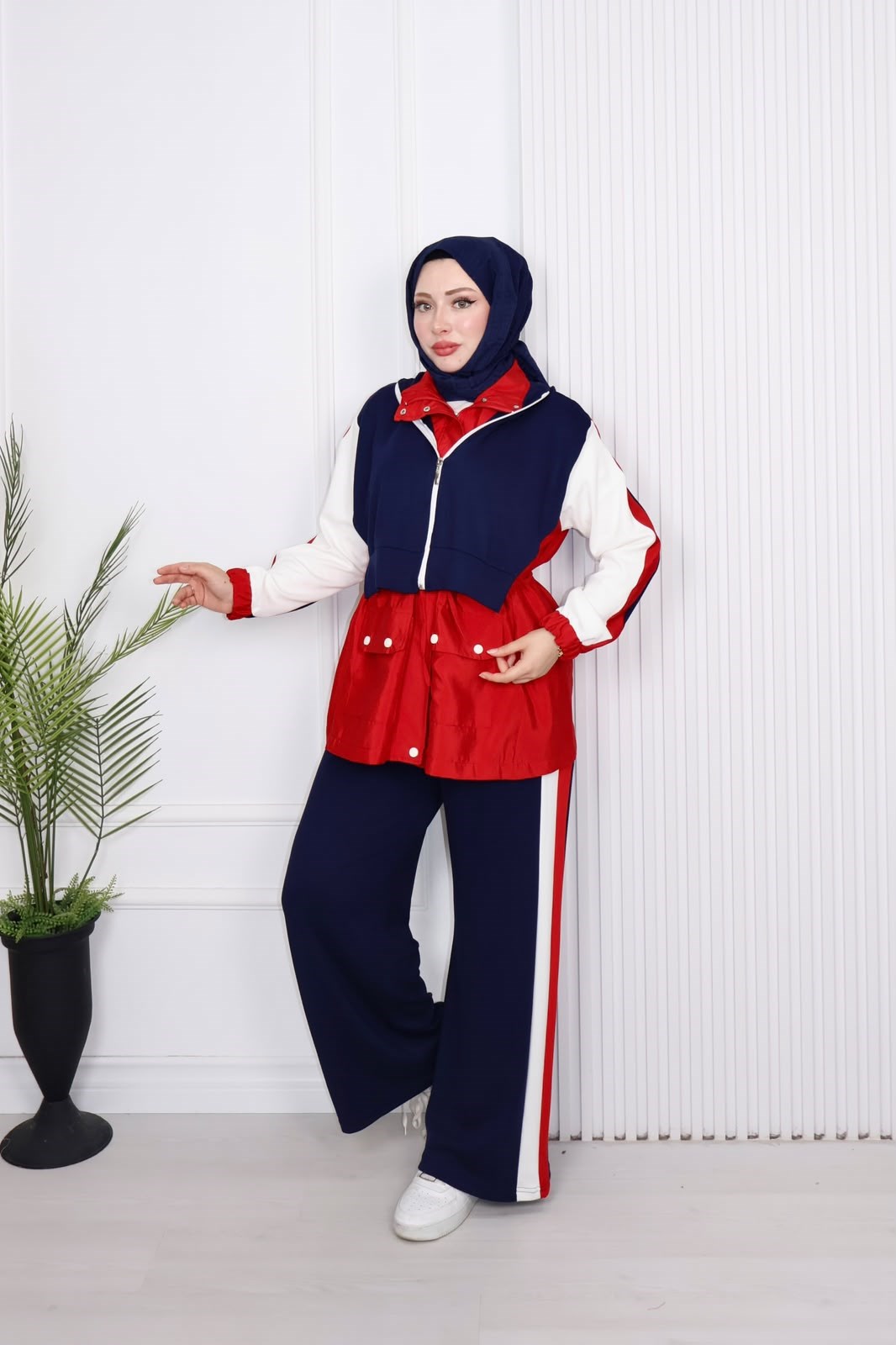 Wb5589-Pamuklu Spor takım-Lacivert