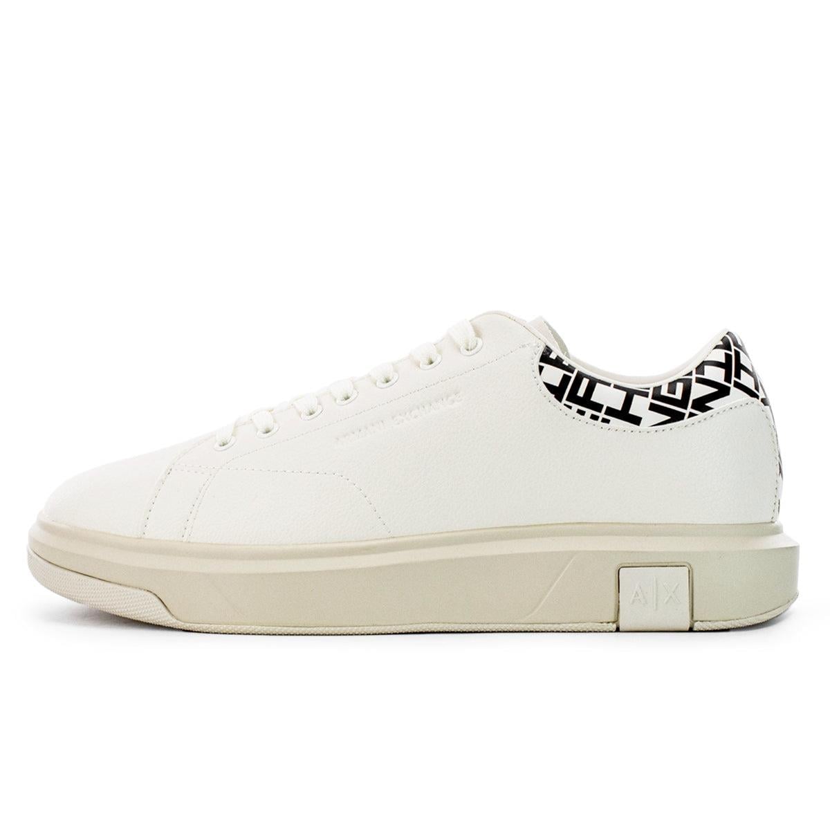 ARMANI EXCHANGE Armani Exchange Erkek Rahat ve Düz Taban Arkası Logo Desenli Krem Sneaker XUX123 XV761-N480