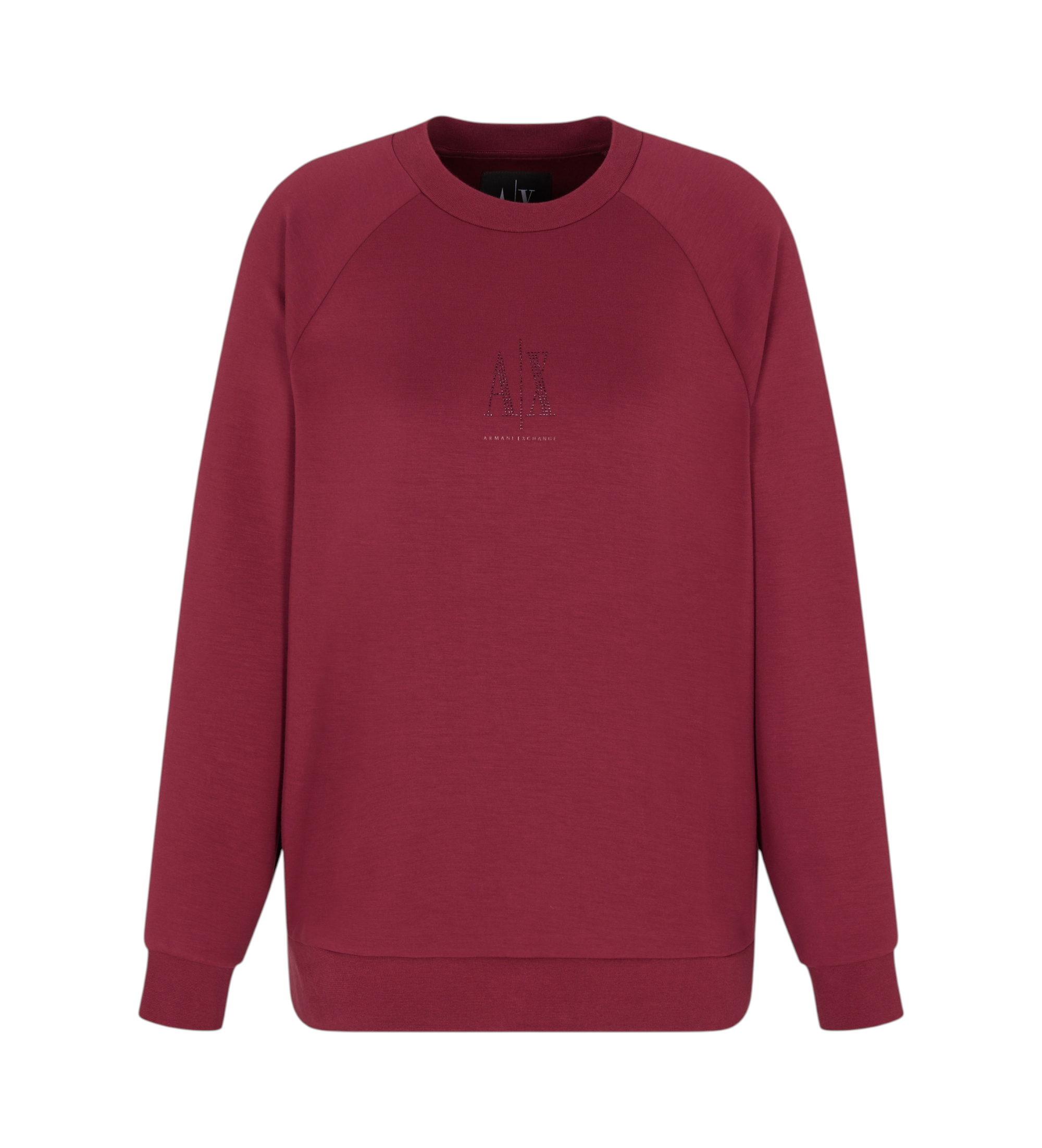 Armani Exchange Armani Exchange Kadın Regular Fit Bisiklet Yaka Uzun Kol Pamuklu Bordo Sweatshirt XW000826 AF13397-UA343