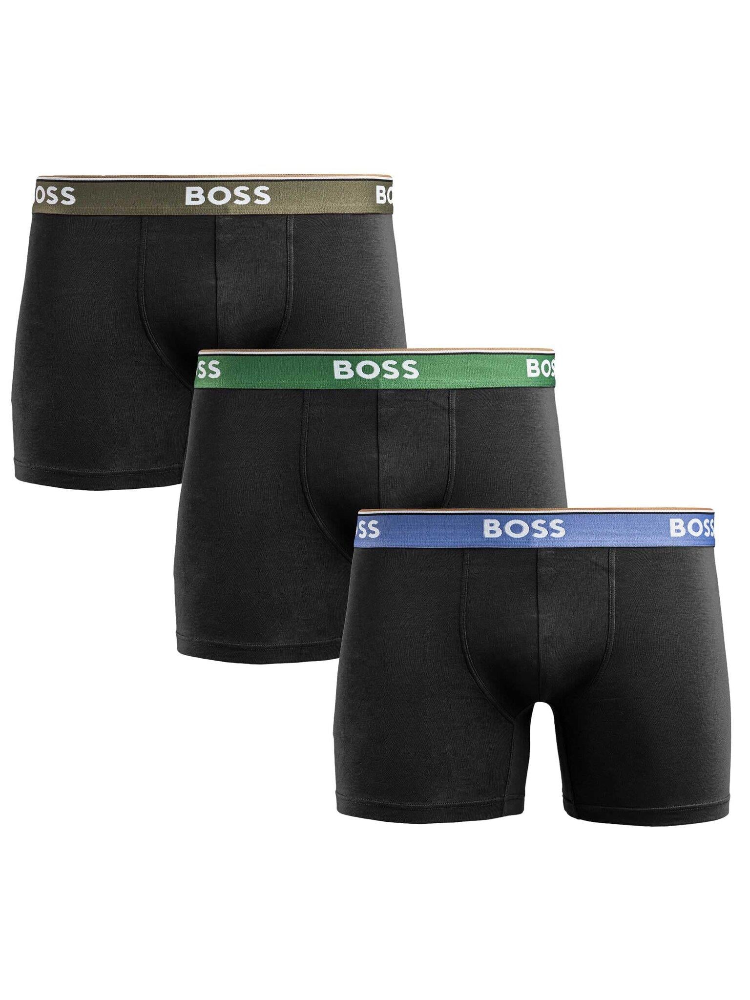 BOSS BOSS Erkek Bel Boss Yazı Detay Dar Kısa Pamuklu Siyah1 Boxer 50475282-994