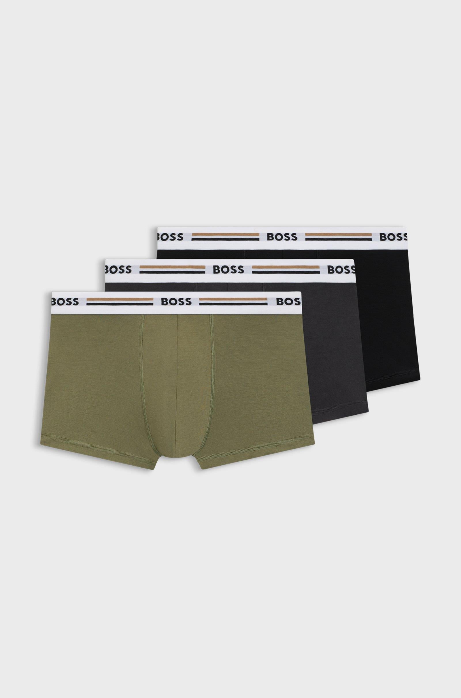 BOSS BOSS Erkek Marka Logolu Beli Lastikli Yeşil Boxer 50492200-961