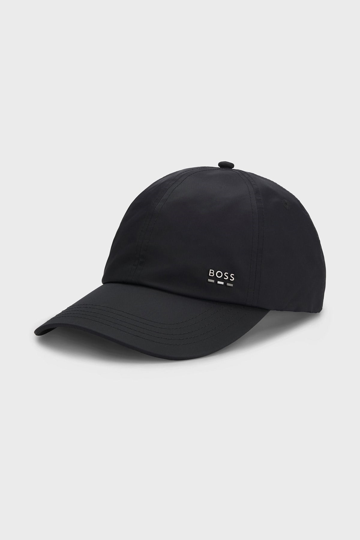BOSS  BOSS Erkek Metalik Kabartmalı Logo Detaylı UV Korumalı ve Su Geçirmez Siyah Şapka 50555491-001