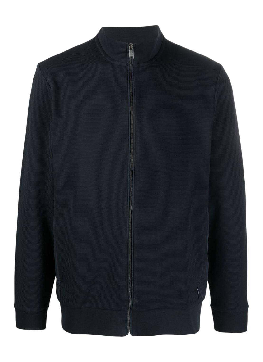 BOSS BOSS Erkek Pamuklu Uzun Kol Dokuma Günlük Kullanım Lacivert Sweatshirt 50490955-404