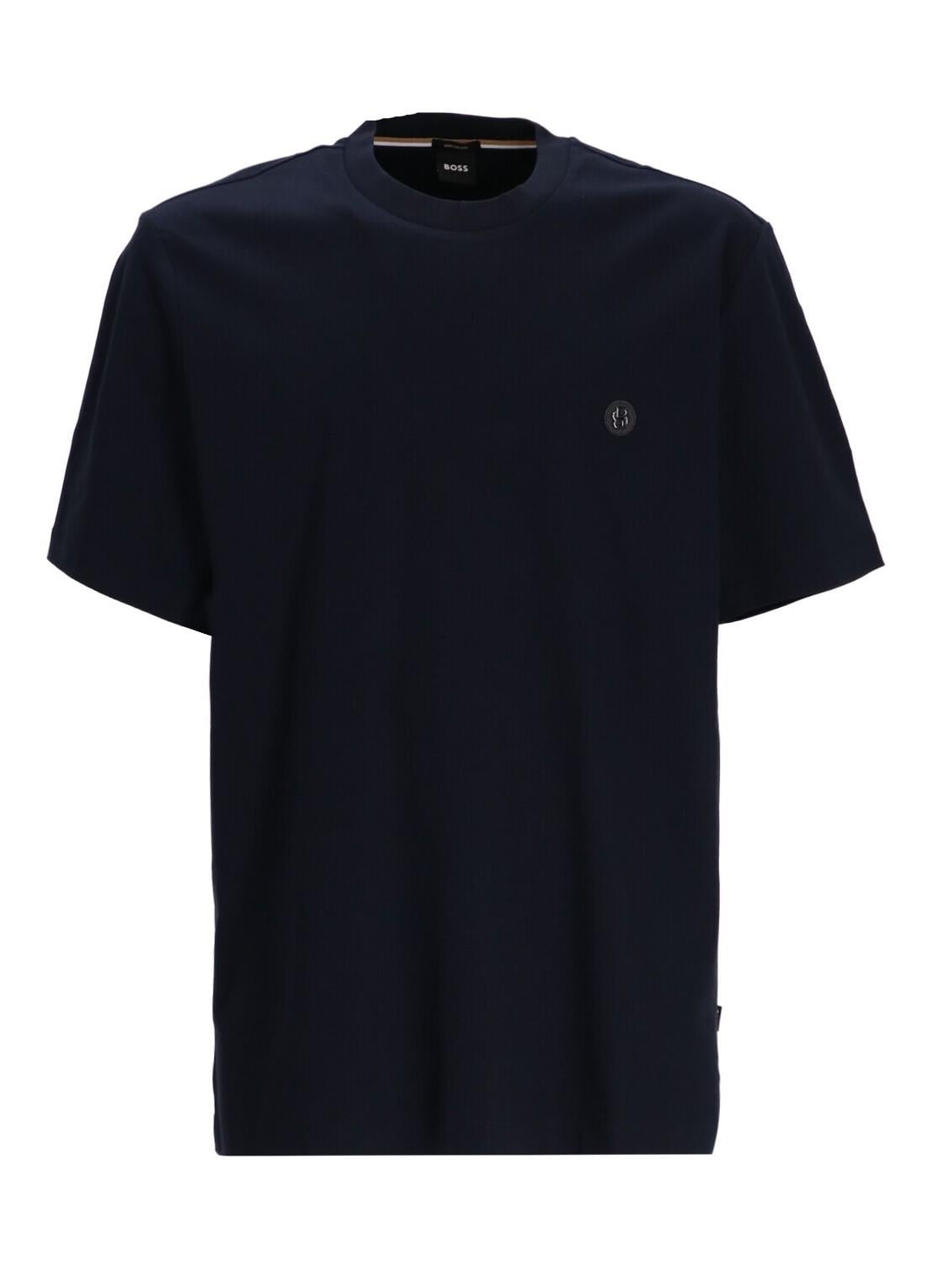 BOSS BOSS Erkek Regular Fit Bisiklet Yaka Marka Logolu Lacivert T-Shirt 50520298-404