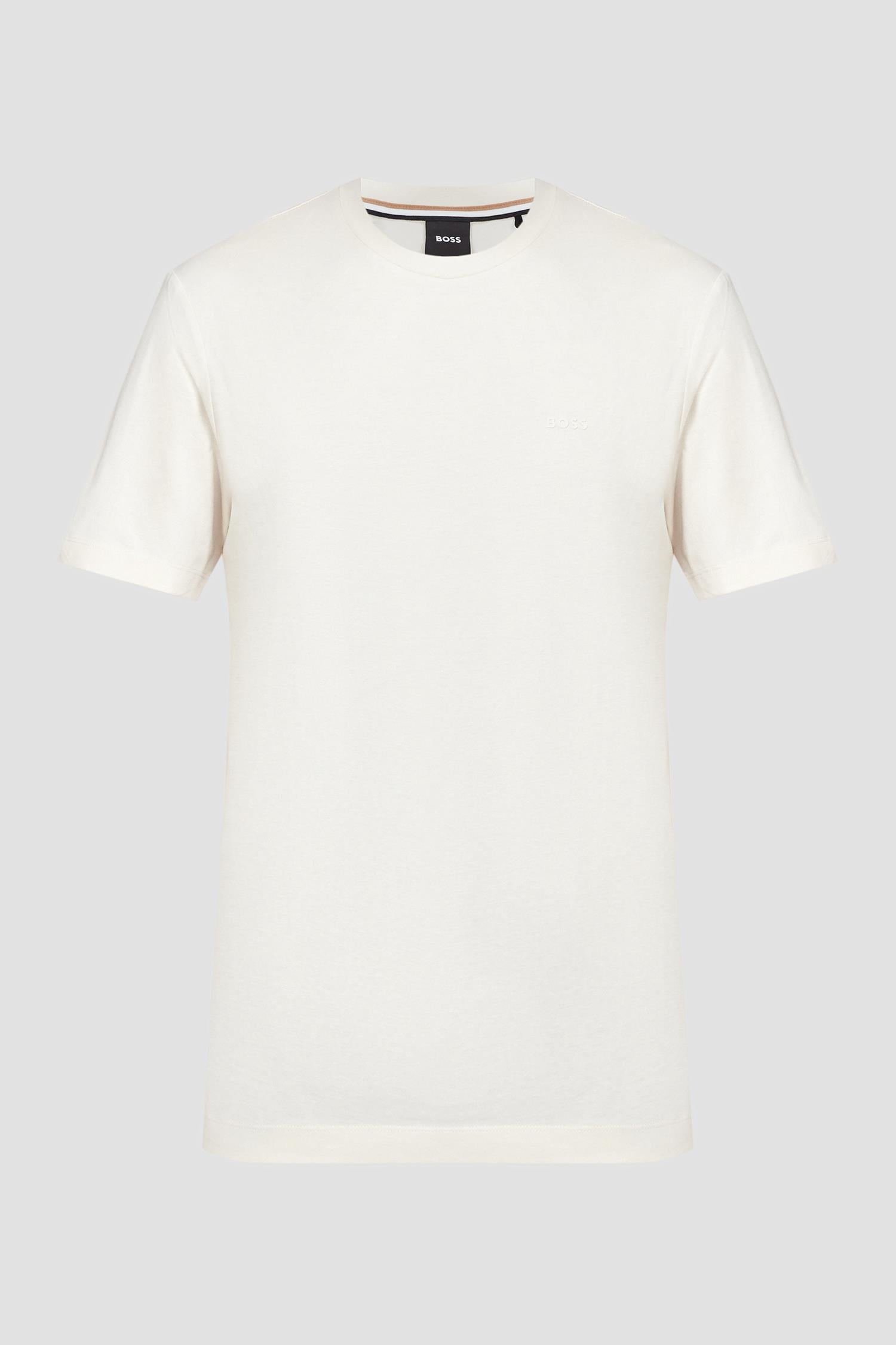 BOSS BOSS Erkek regular fit Kısa Kollu Düz Bisiklet Yaka Kahverengi T-Shirt 50468347-131