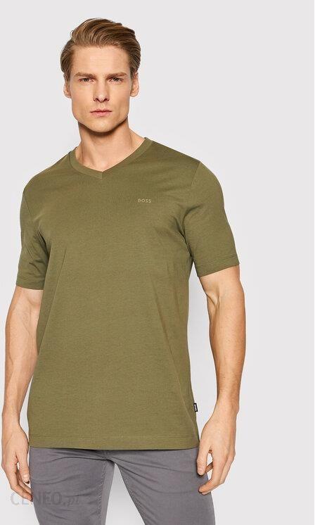 BOSS BOSS Erkek Regular Fit Pamuklu V Yaka Kısa Kollu Haki T-Shirt 50468348-380