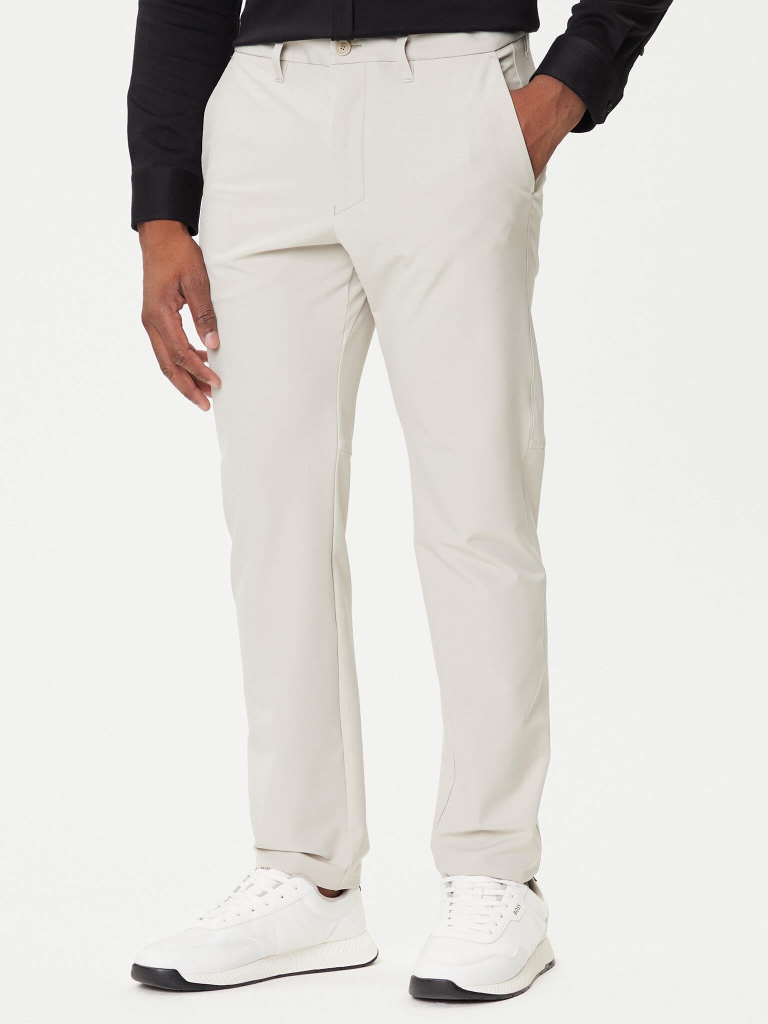 BOSS BOSS Erkek Slim Fit Çabuk Kuruyan Su Tutmayan Dar Paça Ekru Pantolon 50534303-271