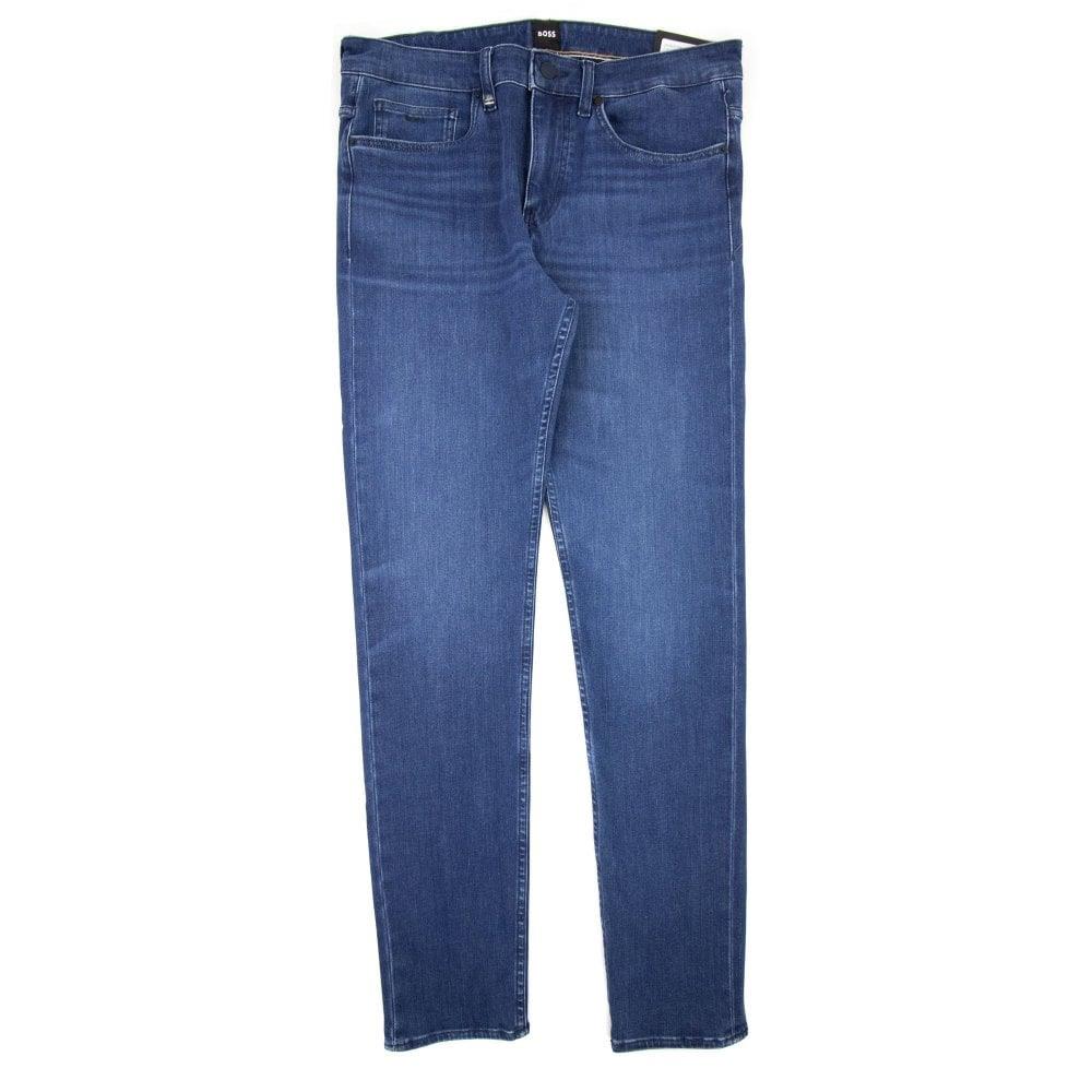 BOSS BOSS Erkek Slim Fit Normal Bel Pamuklu Mavi Jeans 50480729-428