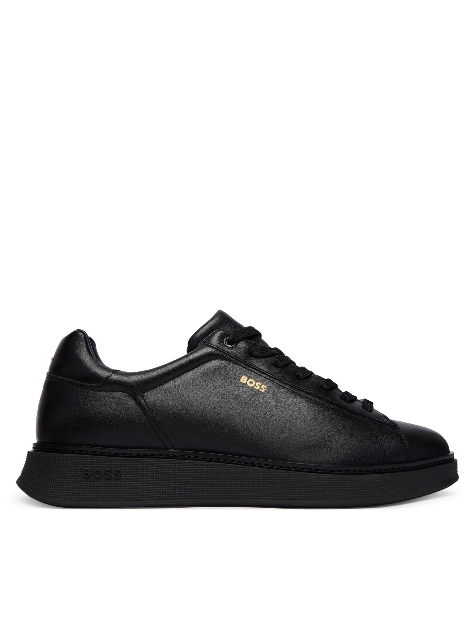 BOSS  BOSS Erkek Yumuşak Süet Deri Bağcıklı Süper Hafif Dış Taban Siyah Sneaker 50568773-005