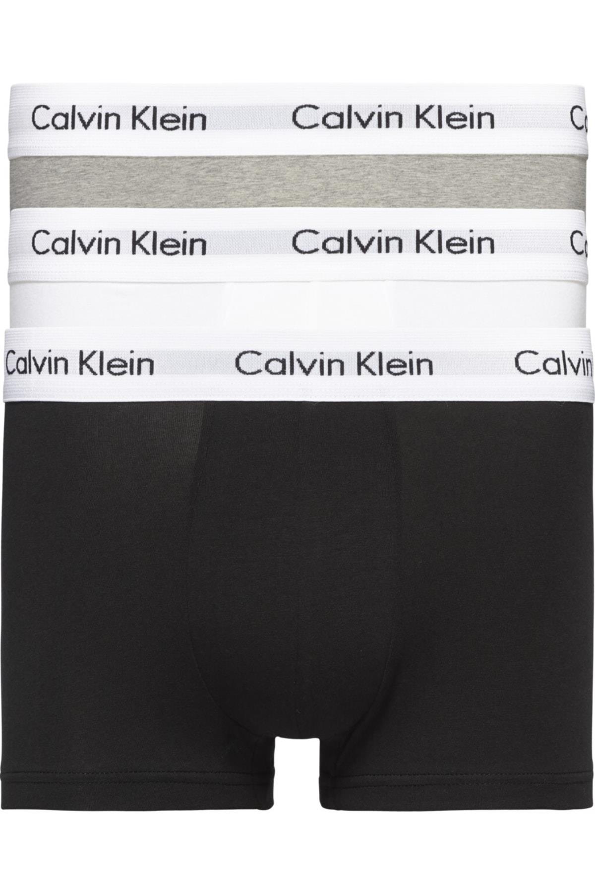 Calvin Klein Calvin Kleın Erkek Basic Calvin Klein İmzalı Bel Bantlı Siyah-Beyaz Külot 0000U2664G-SIY/BEY